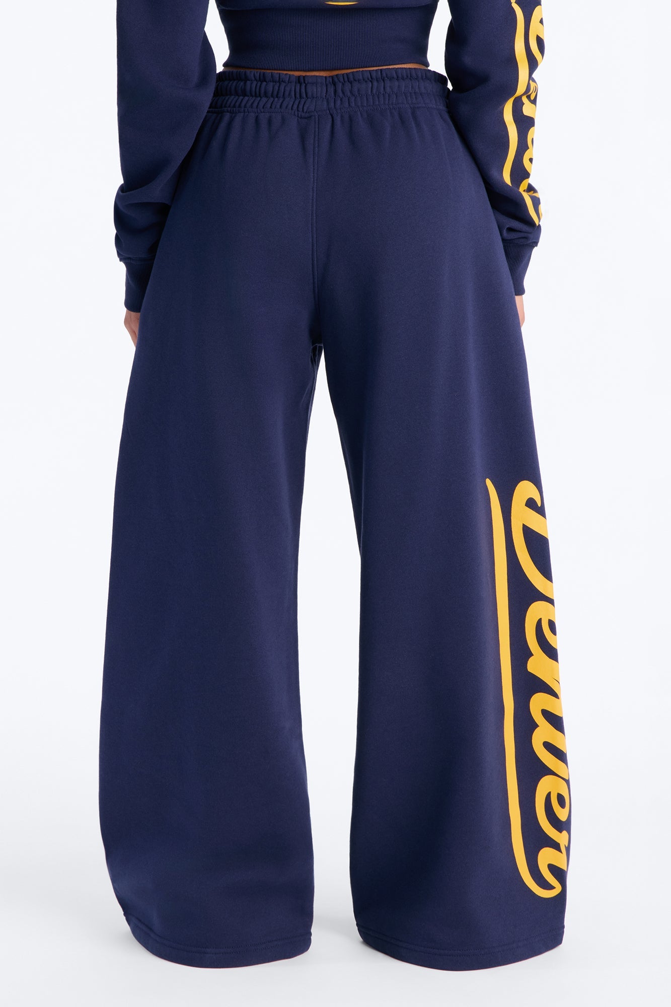 NBA Denver Nuggets Fleece Wide Leg Pants - Navy