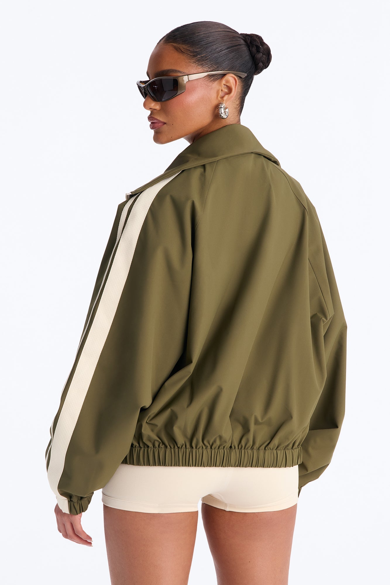 Trackstar Contrast Windbreaker Jacket - Green/combo