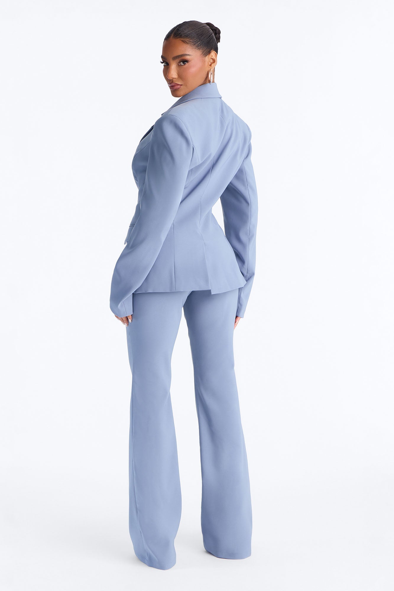 Marly Blazer Pant Set - Dusty Blue