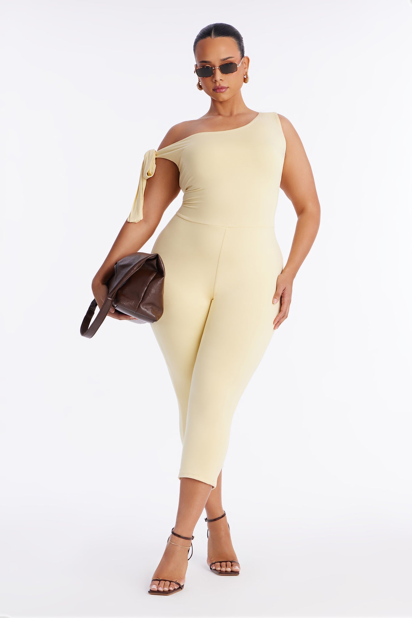 Sweet Like Candy Capri Jumpsuit - Butter Yellow