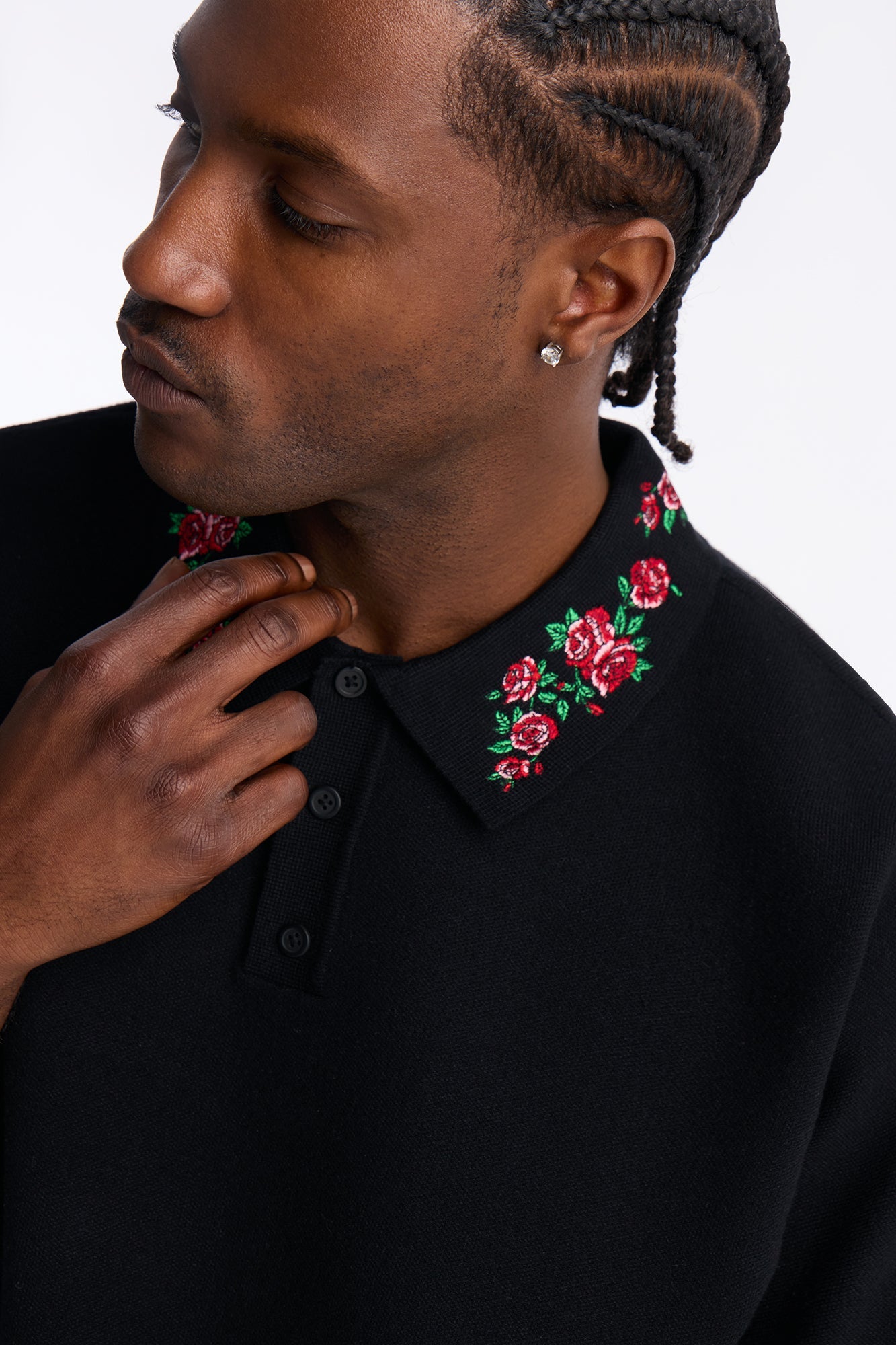 Roses Are Red Polo Short Sleeve Polo - Black