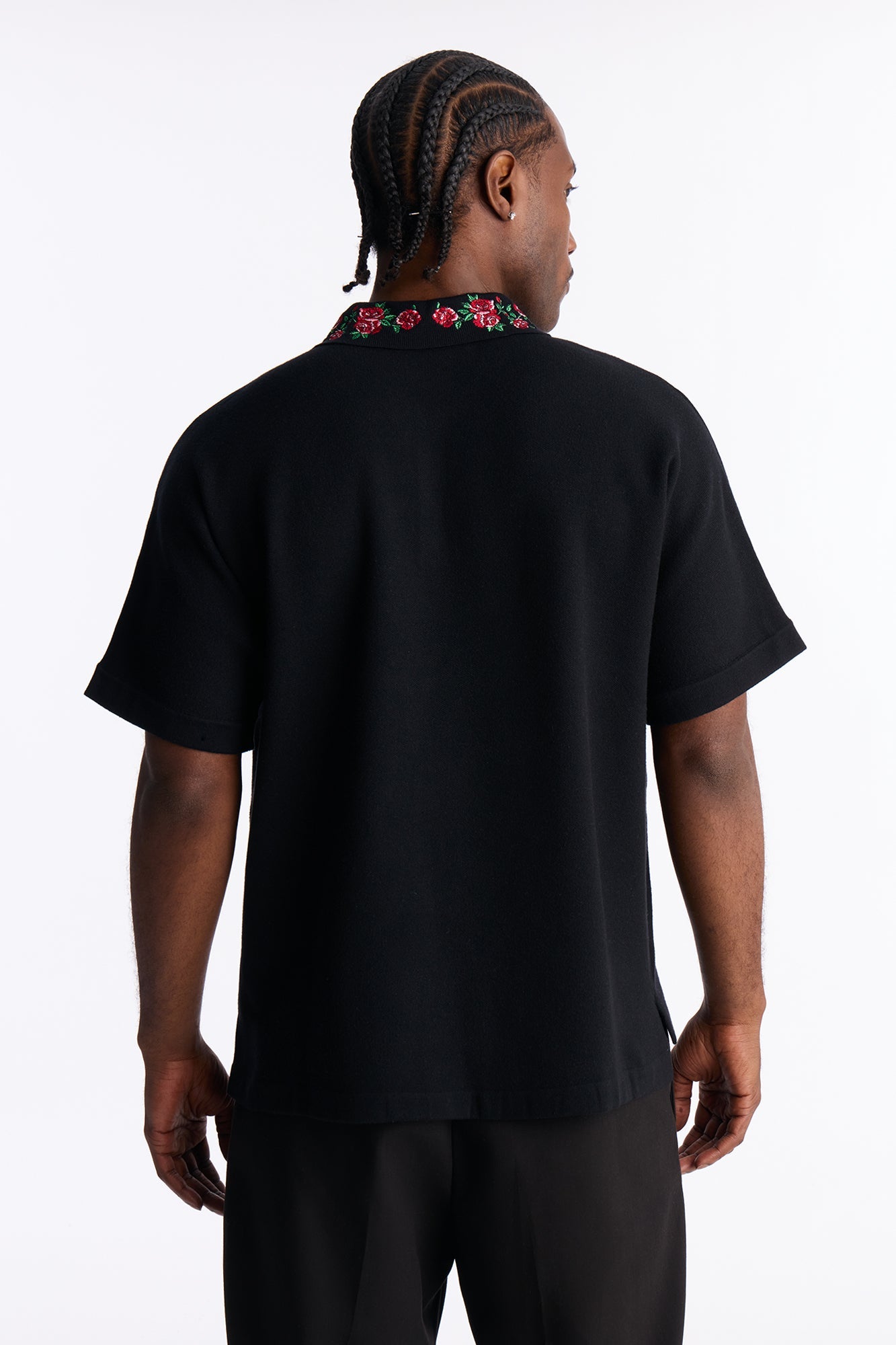 Roses Are Red Polo Short Sleeve Polo - Black