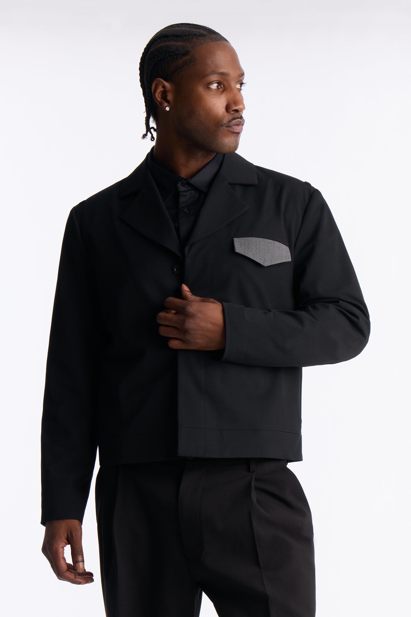 Merged Worlds Detailed Jacket - Black