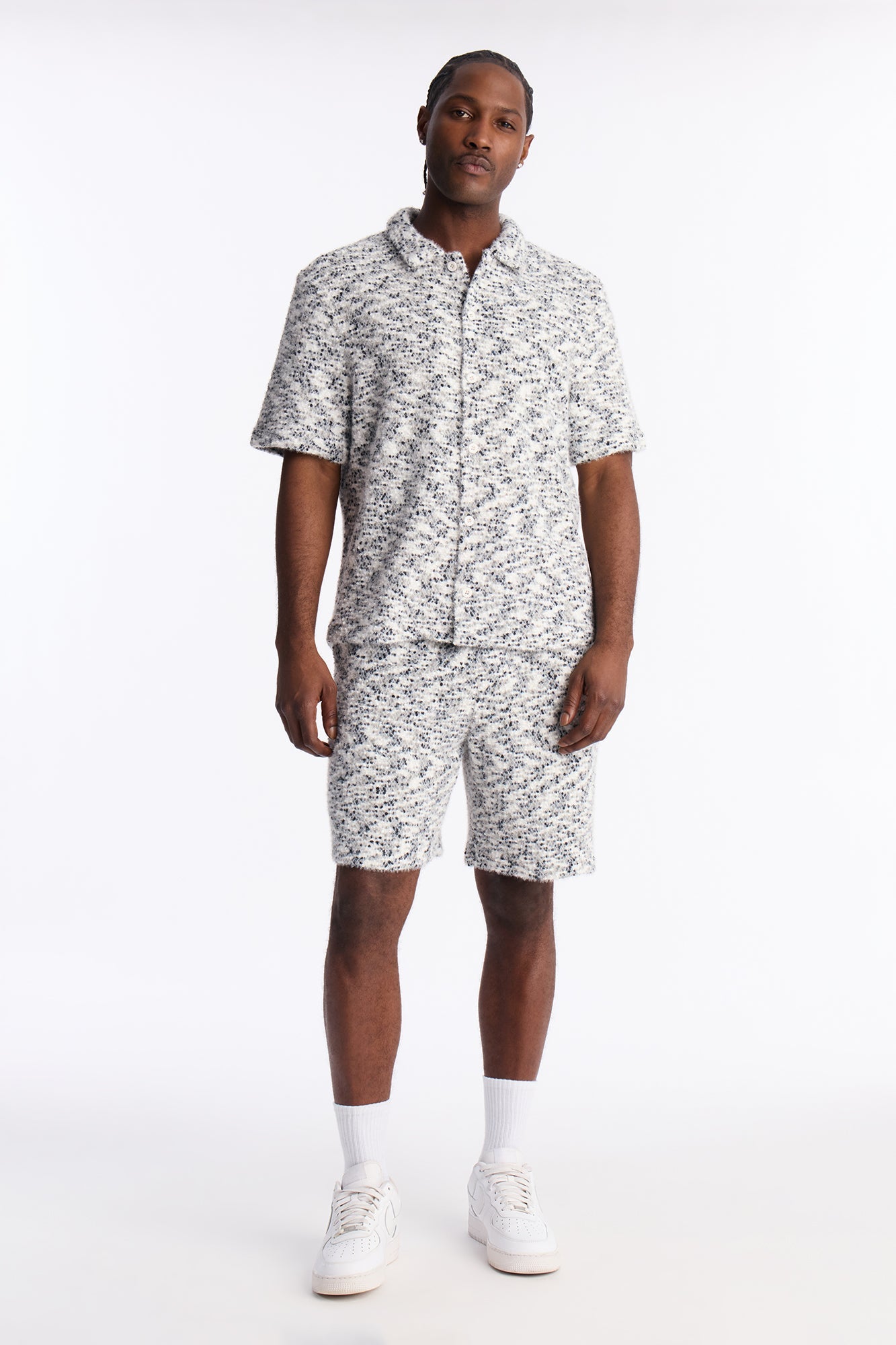 Montecito Textured Button Up Shirt - Black