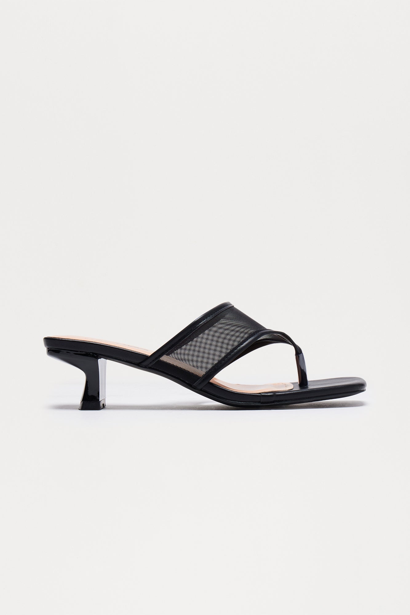 Farley Mesh Kitten Heels - Black