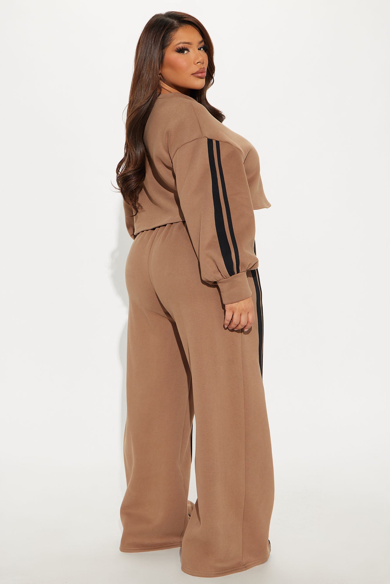 Willow Fleece Pant Set - Brown