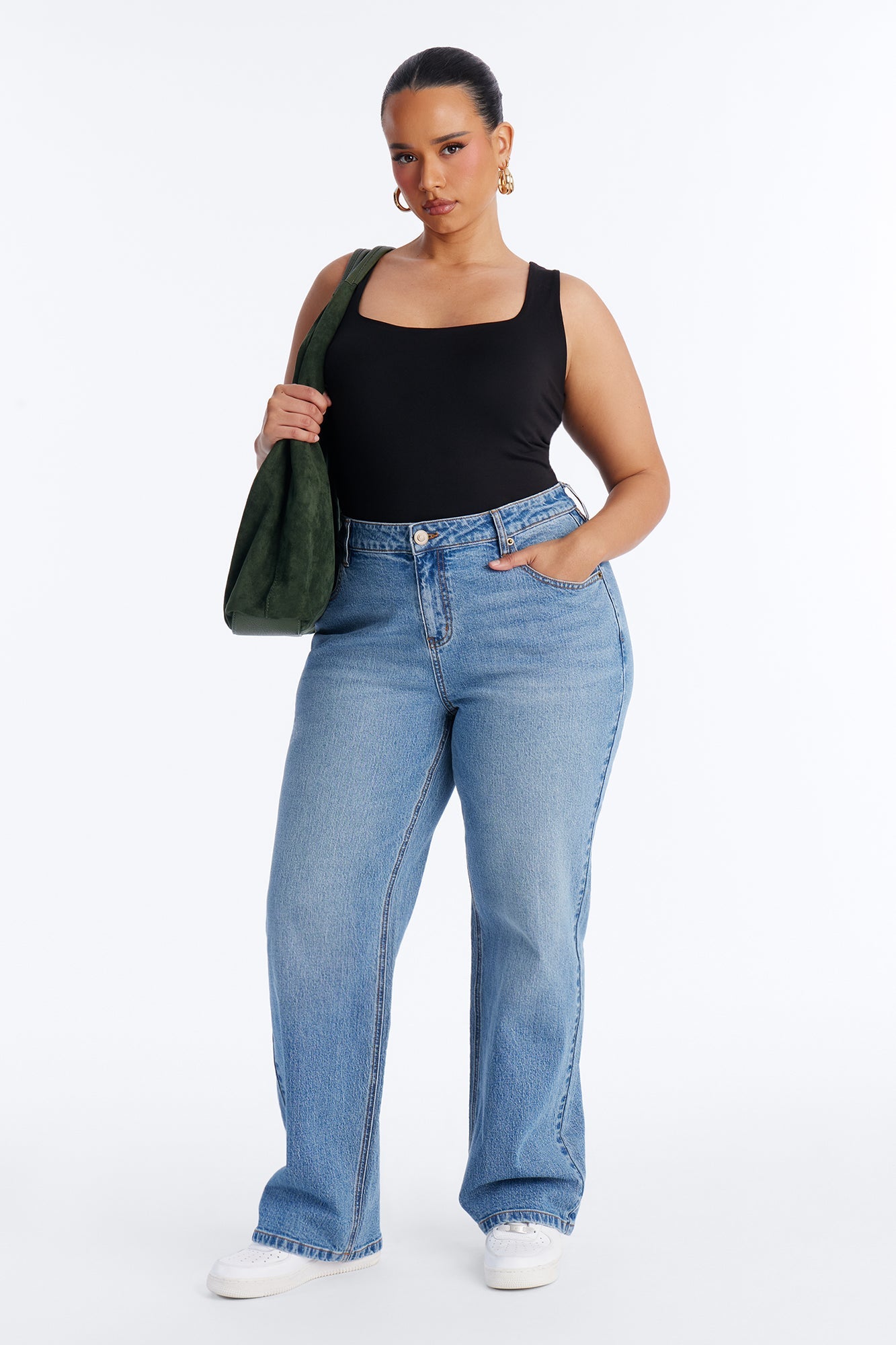 Sweetheart Stretch Straight Leg Jeans - Medium Wash