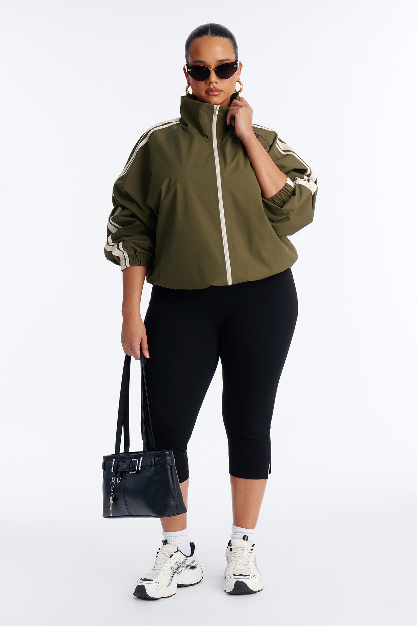 Trackstar Contrast Windbreaker Jacket - Green/combo