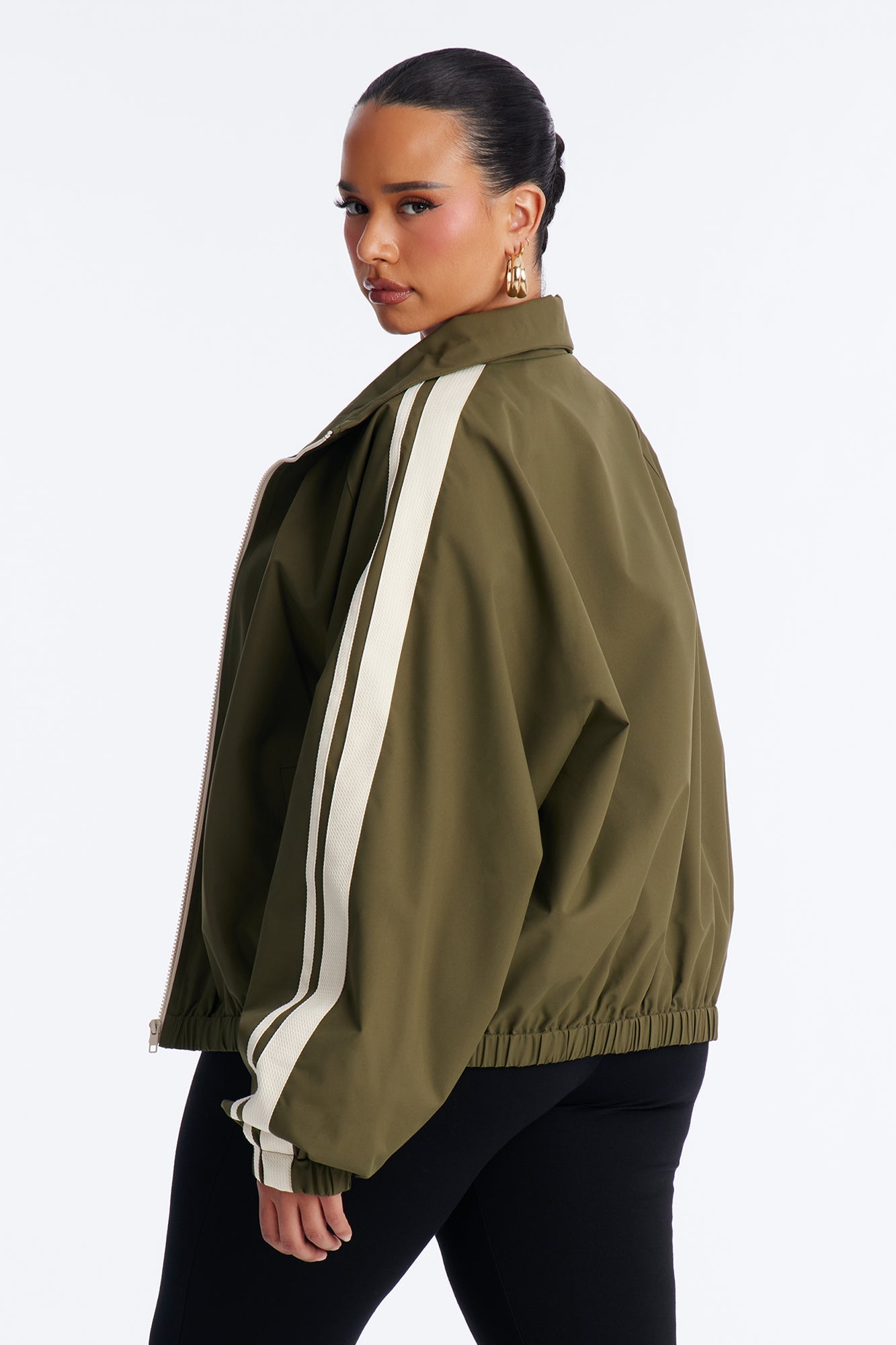 Trackstar Contrast Windbreaker Jacket - Green/combo