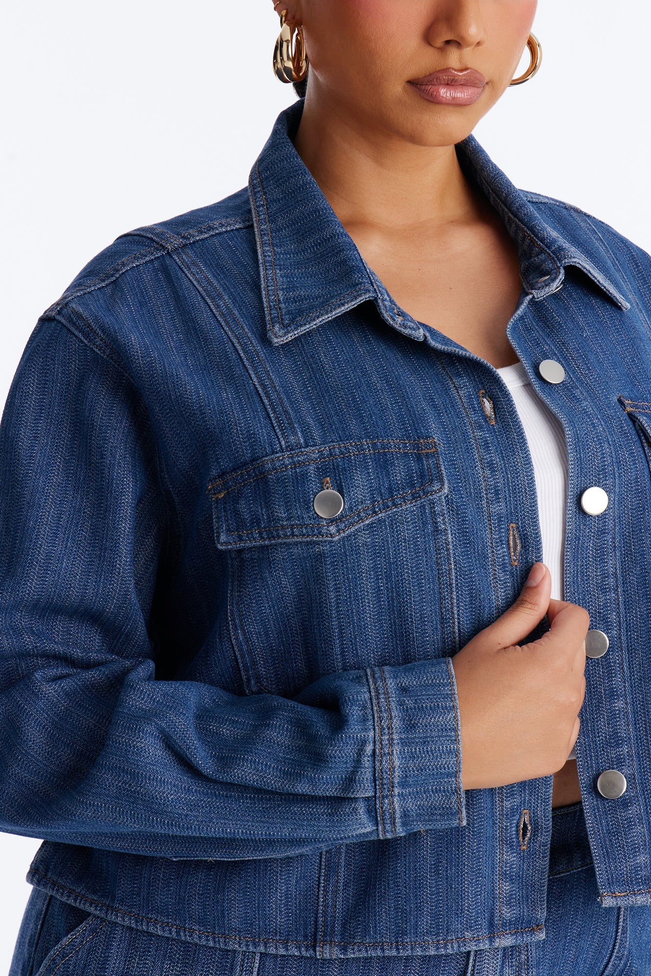 Lyon Denim Shacket - Medium Wash