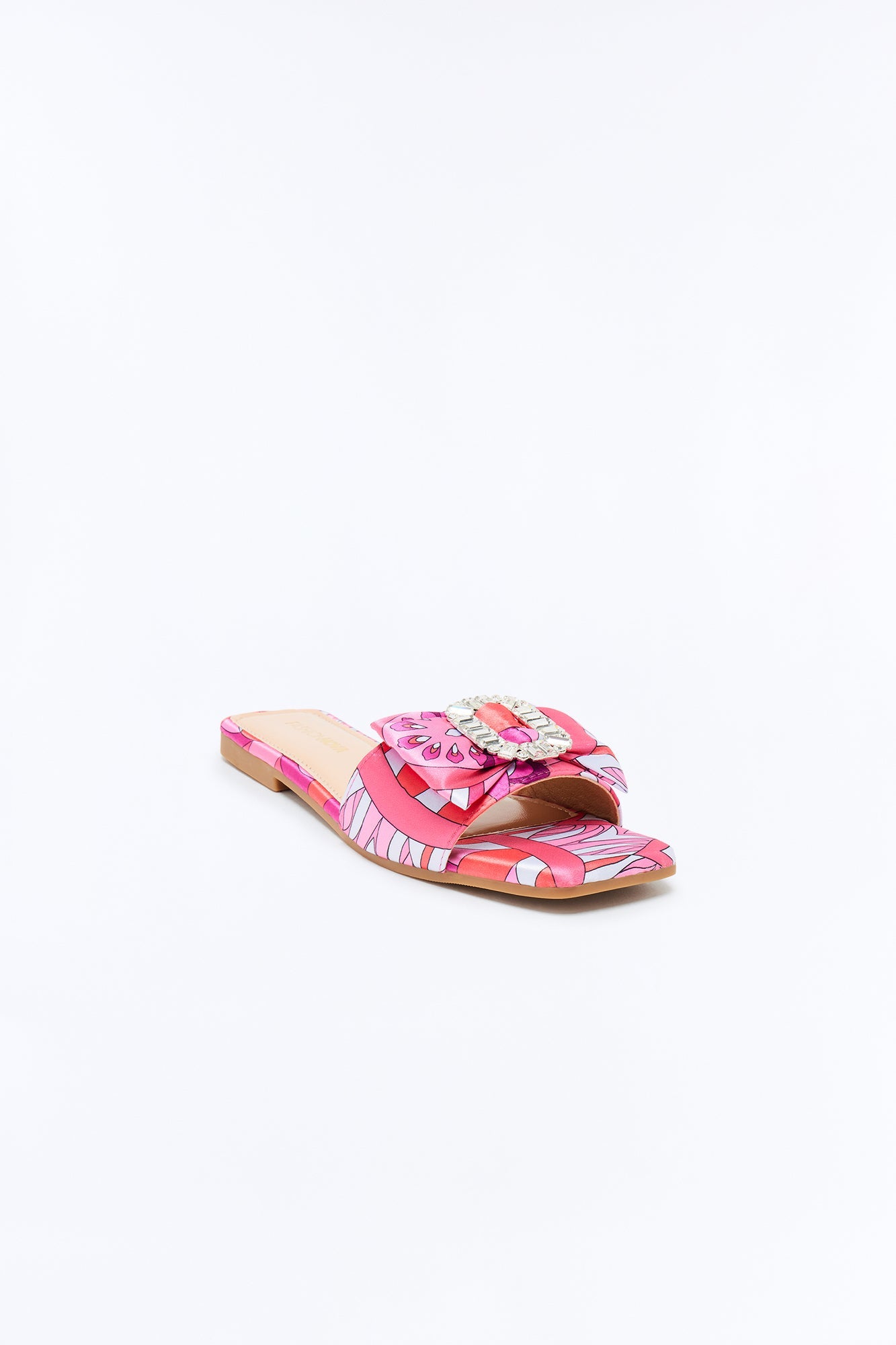 Misha Rhinestone Slip On Sandals - Pink