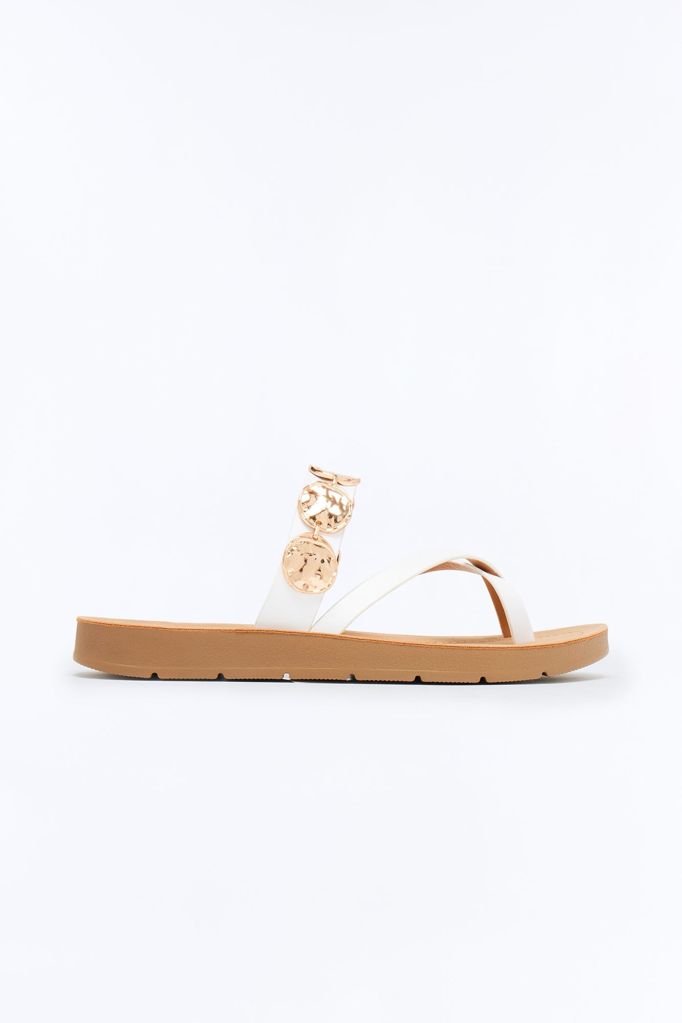 Karrie Hardware Sandals - White
