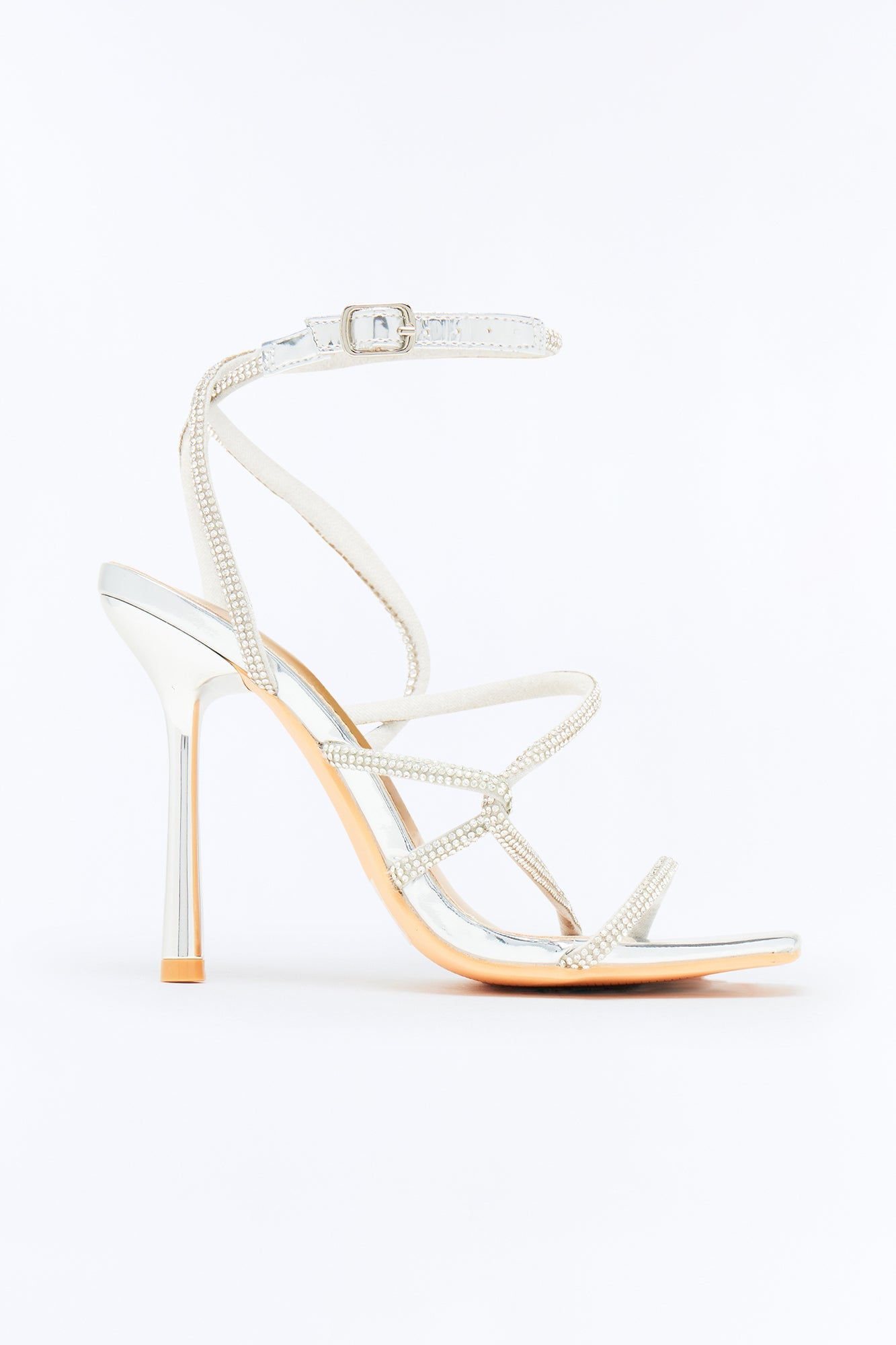 Trinity Rhinestone Heels - Silver