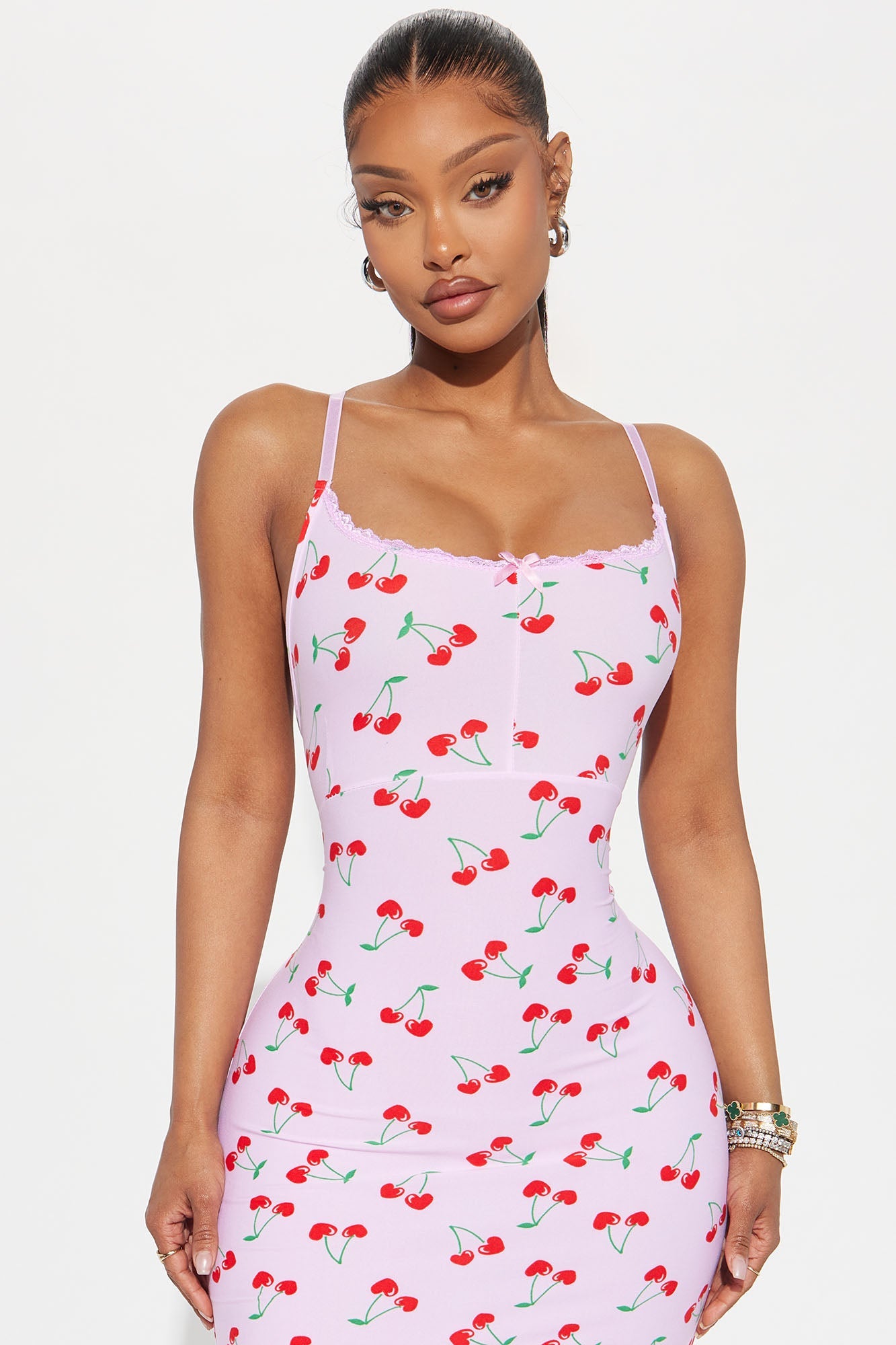 Sweetest Love Maxi PJ Sleep Dress - Pink/combo