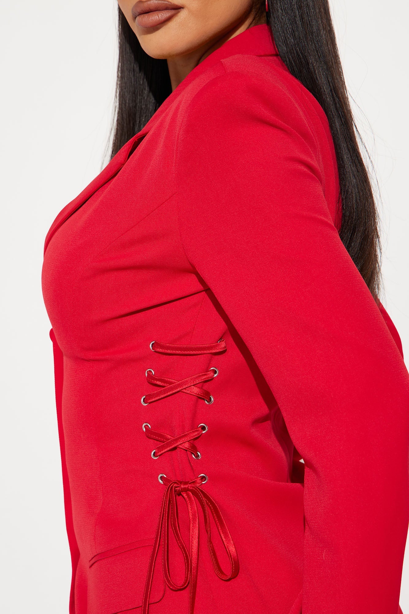Jade Blazer Mini Dress - Red