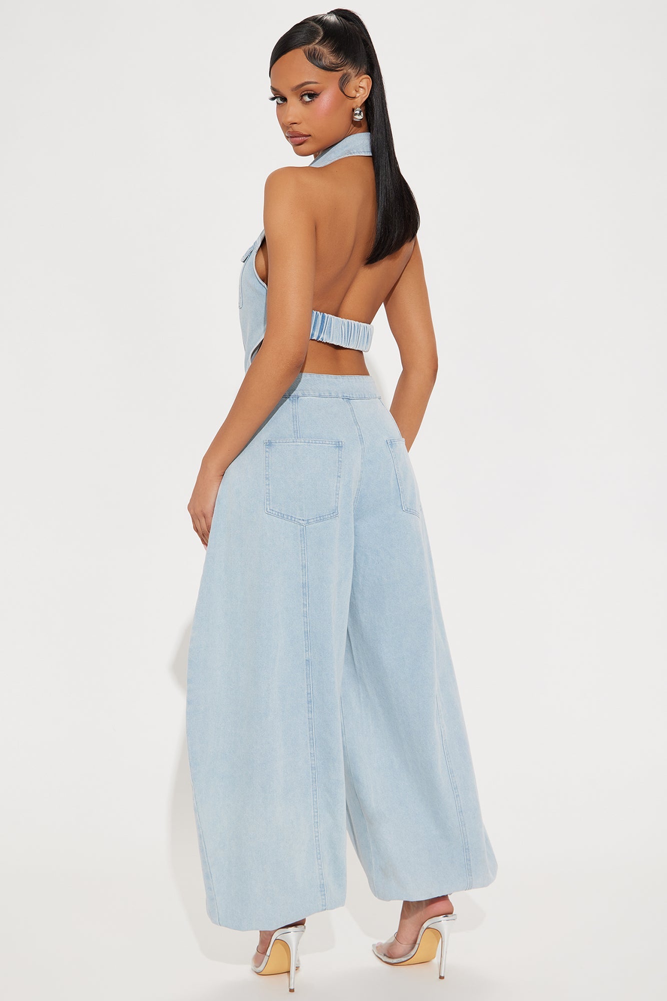 Downtown Girl Balloon Jumpsuit - Denim