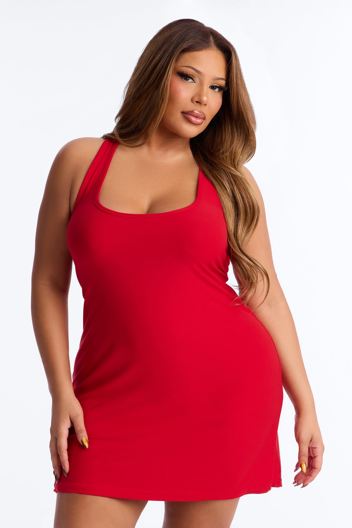 Bedtime PJ Sleep Dress - Red