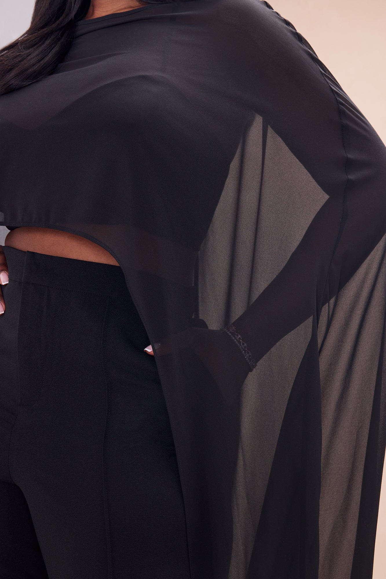 Forever Yours Chiffon Pant Set - Black