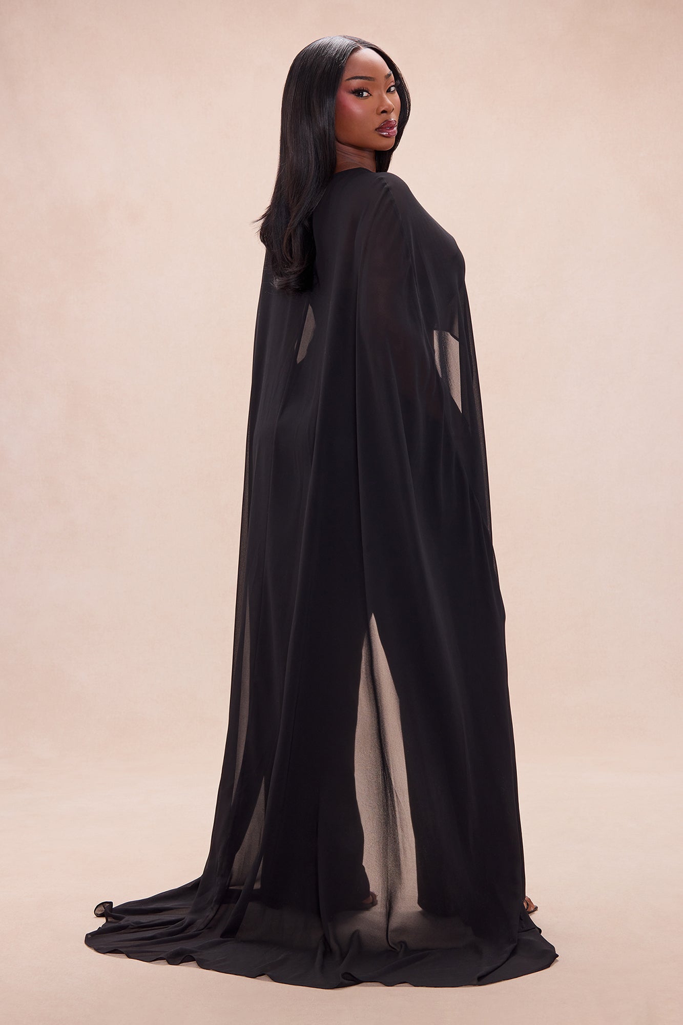 Forever Yours Chiffon Pant Set - Black
