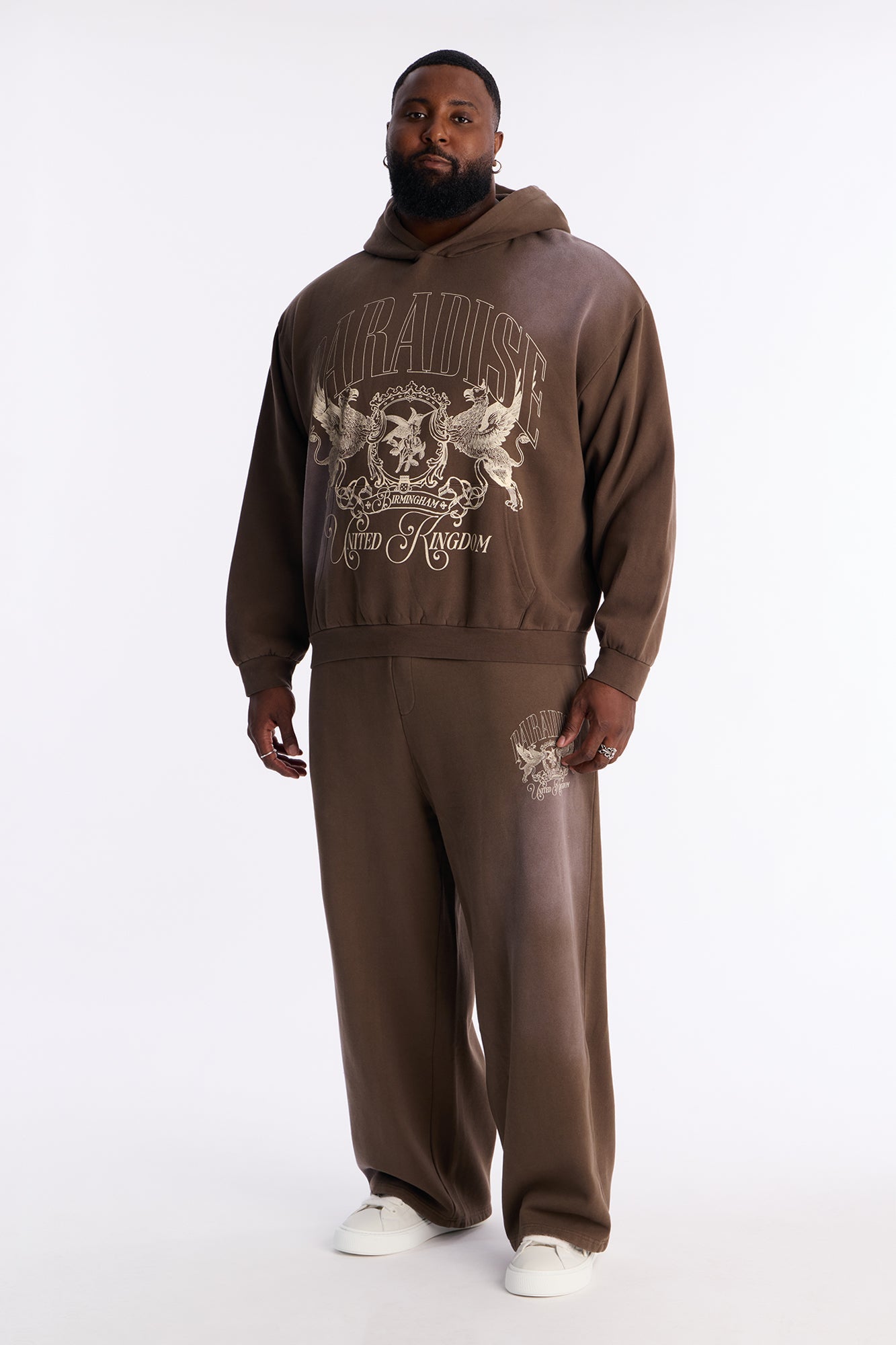 Paradise United Kingdom Washed Hoodie - Brown