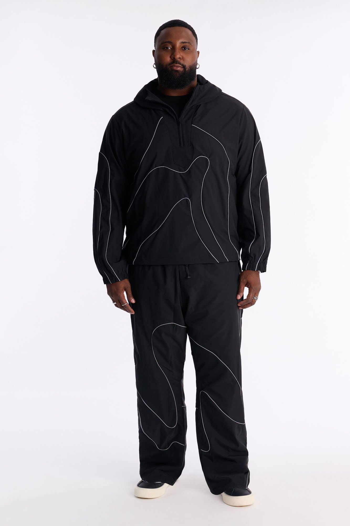 Futuristic Mode Track Jacket - Black