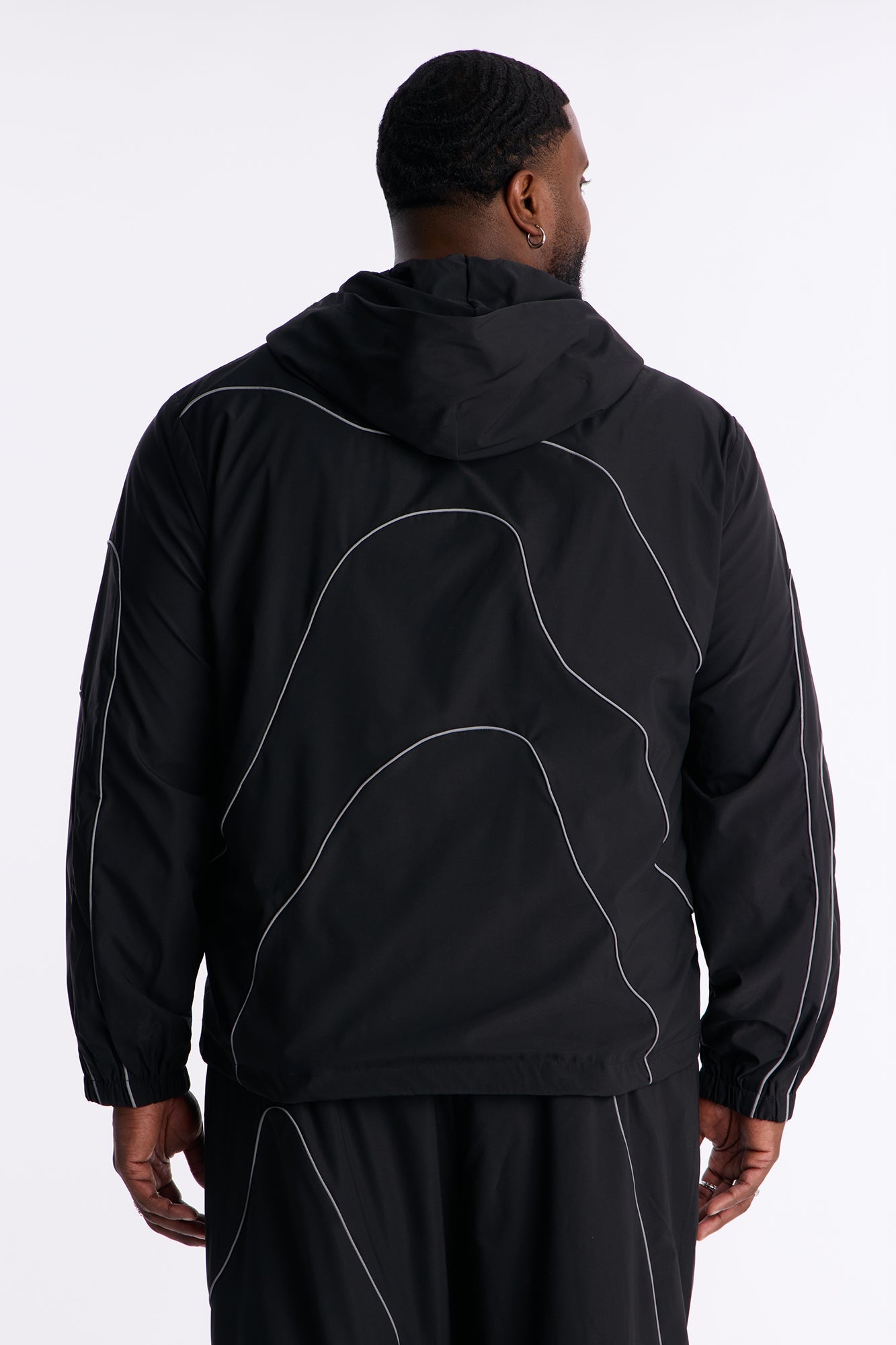 Futuristic Mode Track Jacket - Black