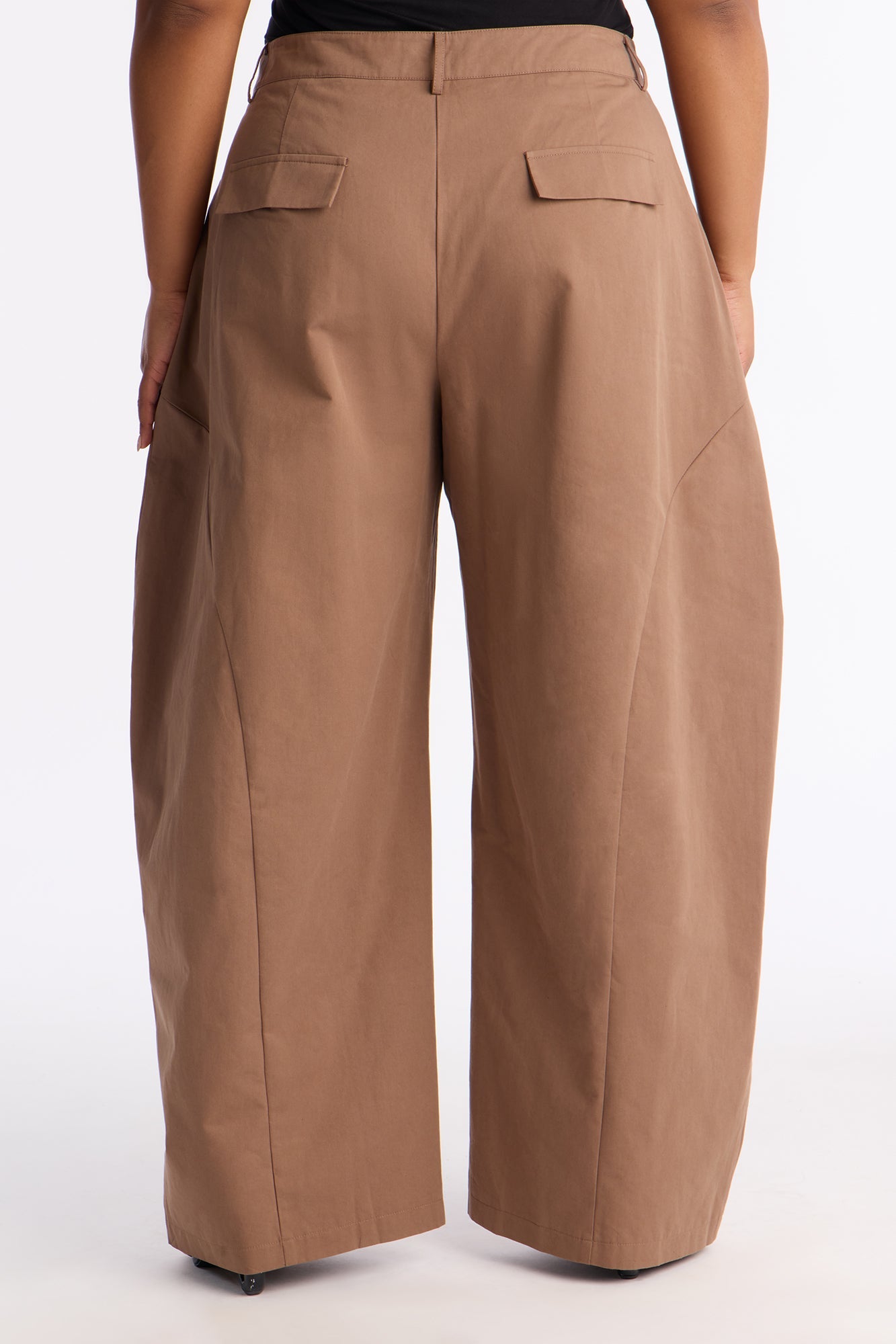 Cooler Than You Barrel Leg Pant 30″ - Caffe