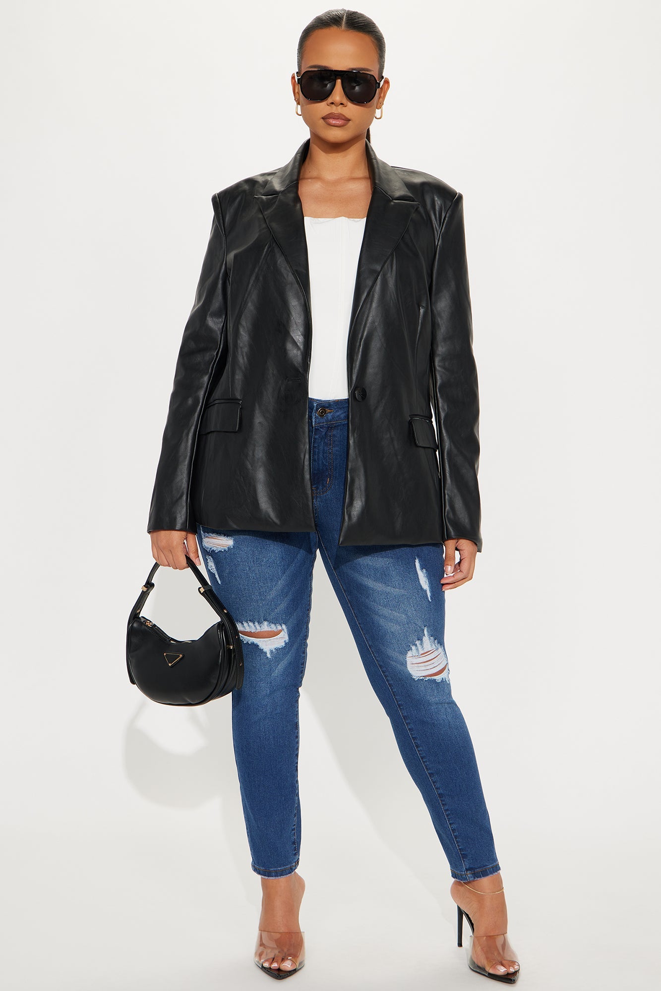 Got Spunk Destroyed High Stretch Skinny Jean - Dark Wash