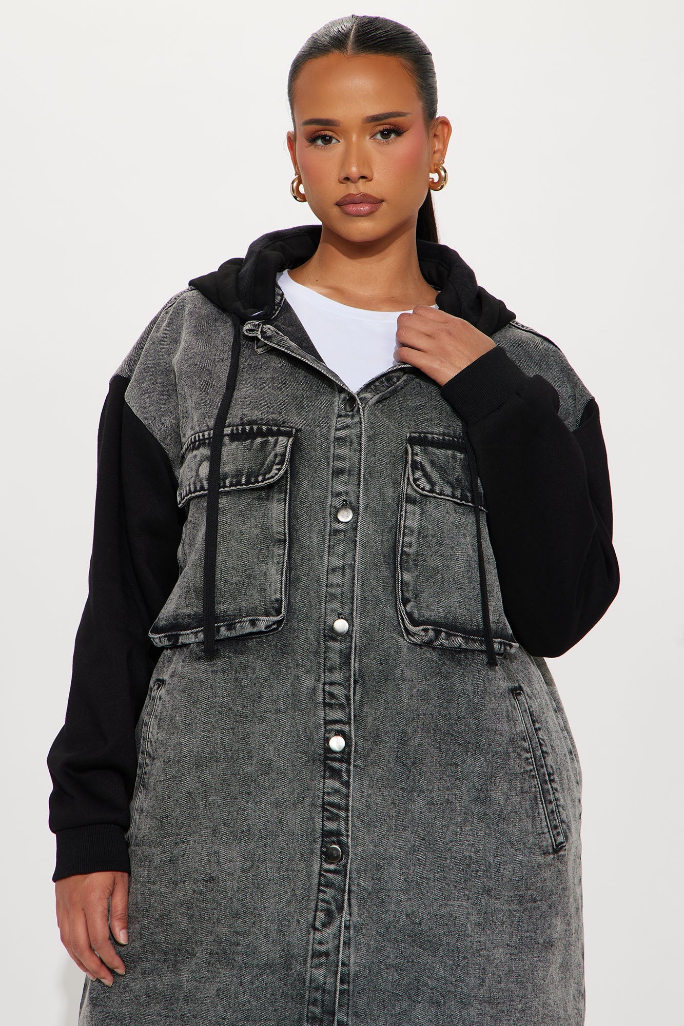 Millie Denim Coat - Black Wash