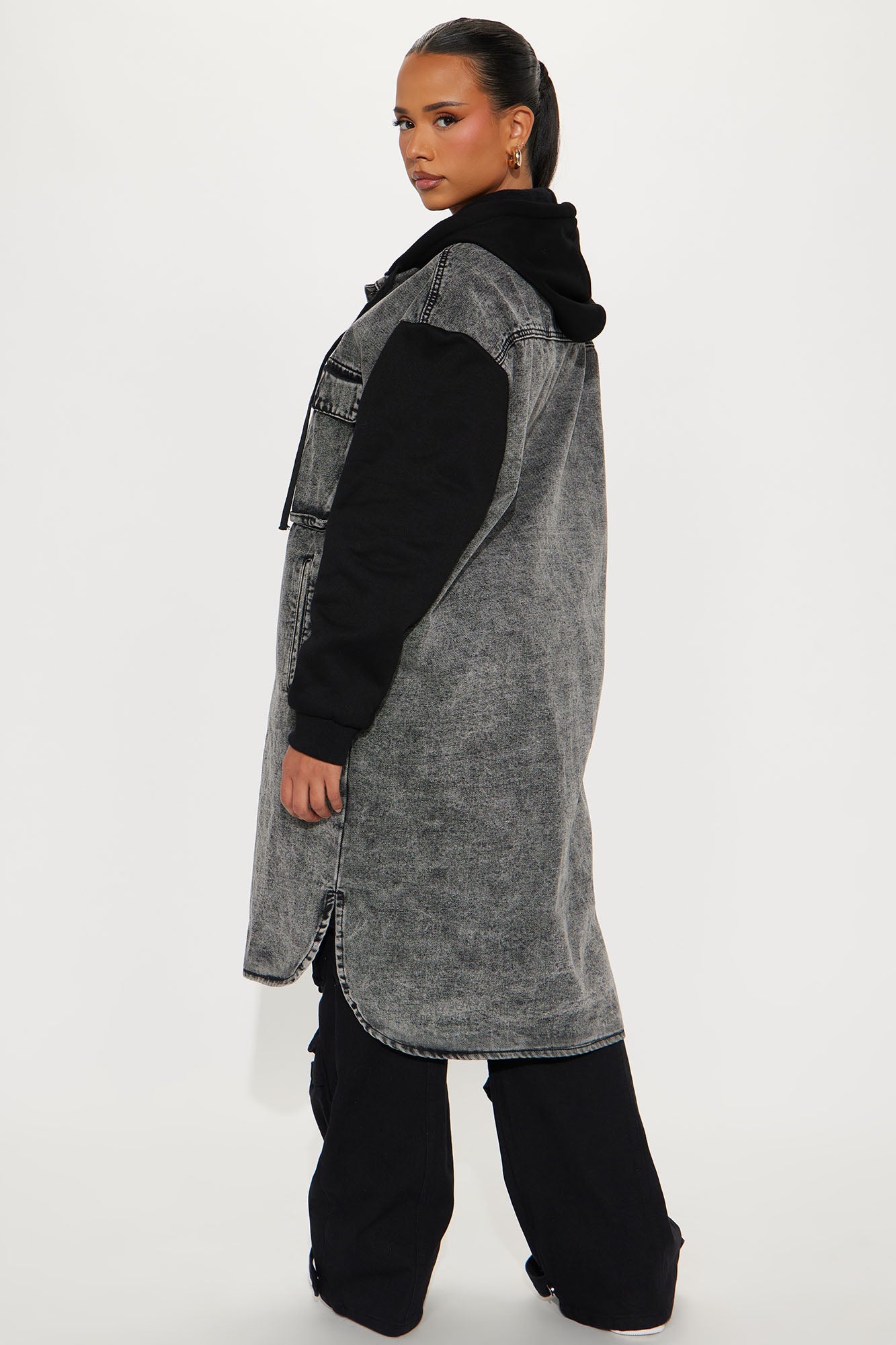 Millie Denim Coat - Black Wash