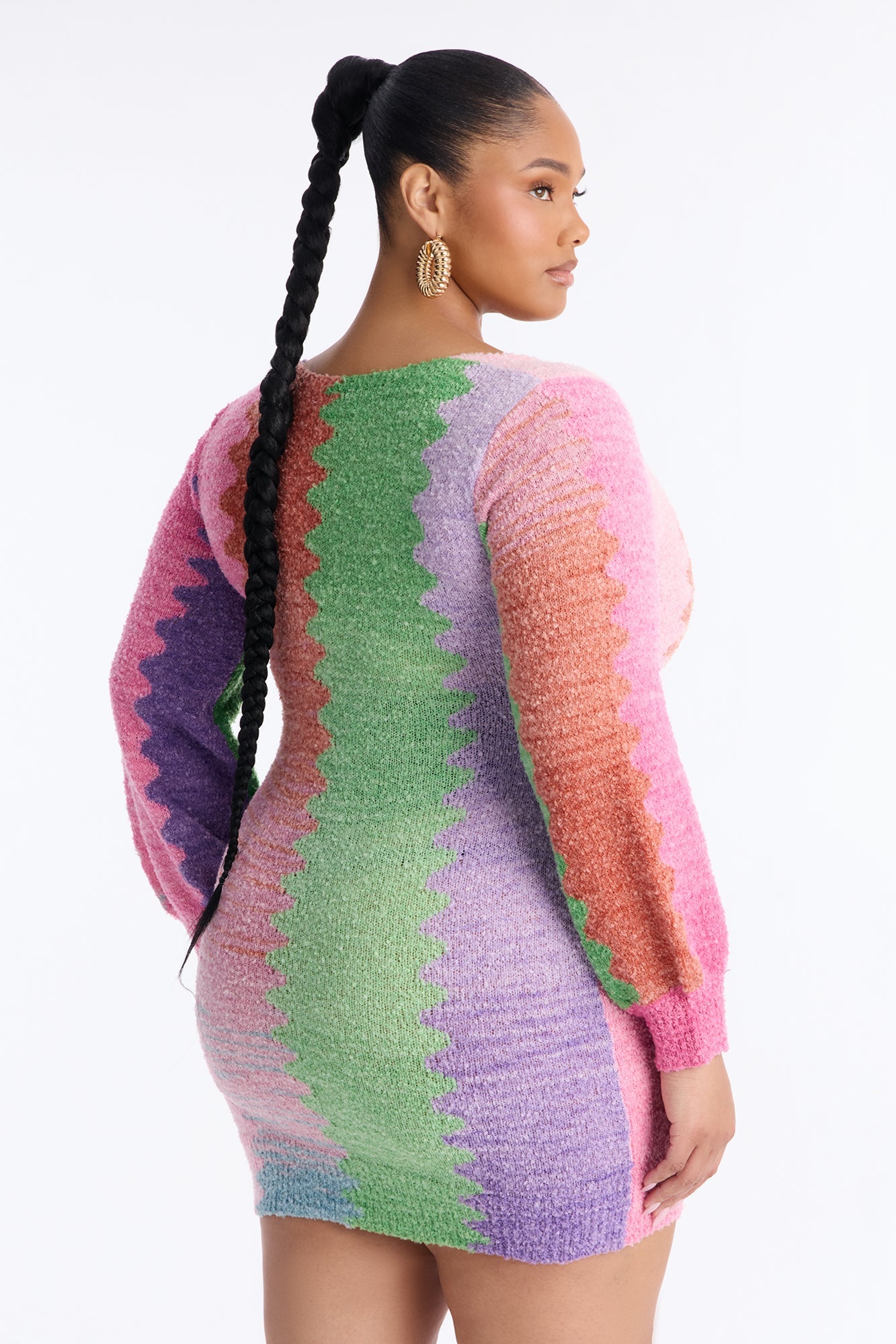 Joslyn Sweater Mini Dress - Multi Color