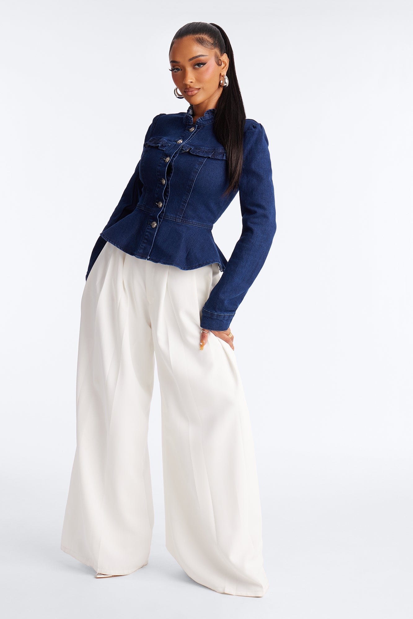 High Society Stretch Denim Jacket - Dark Wash
