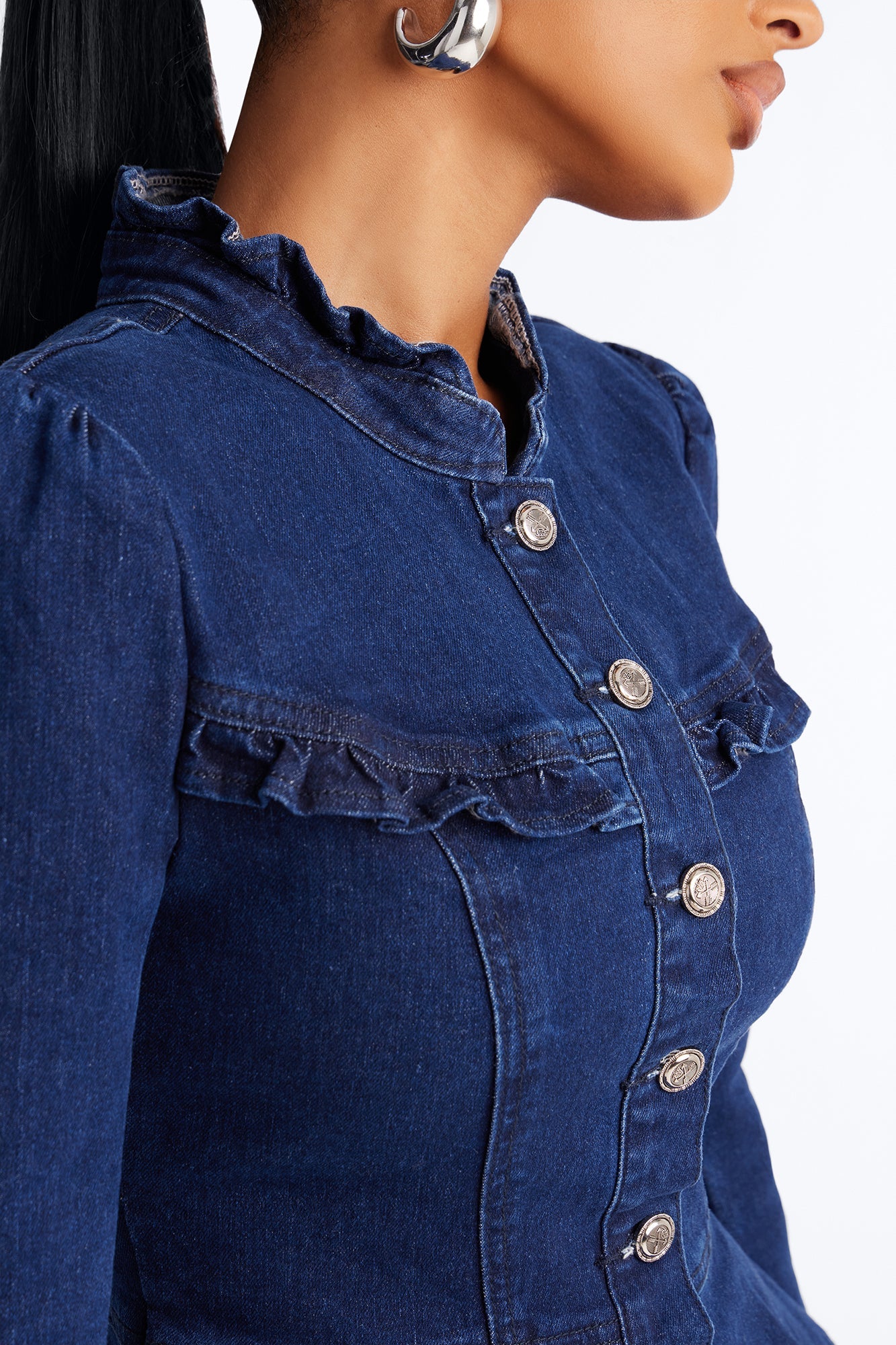 High Society Stretch Denim Jacket - Dark Wash