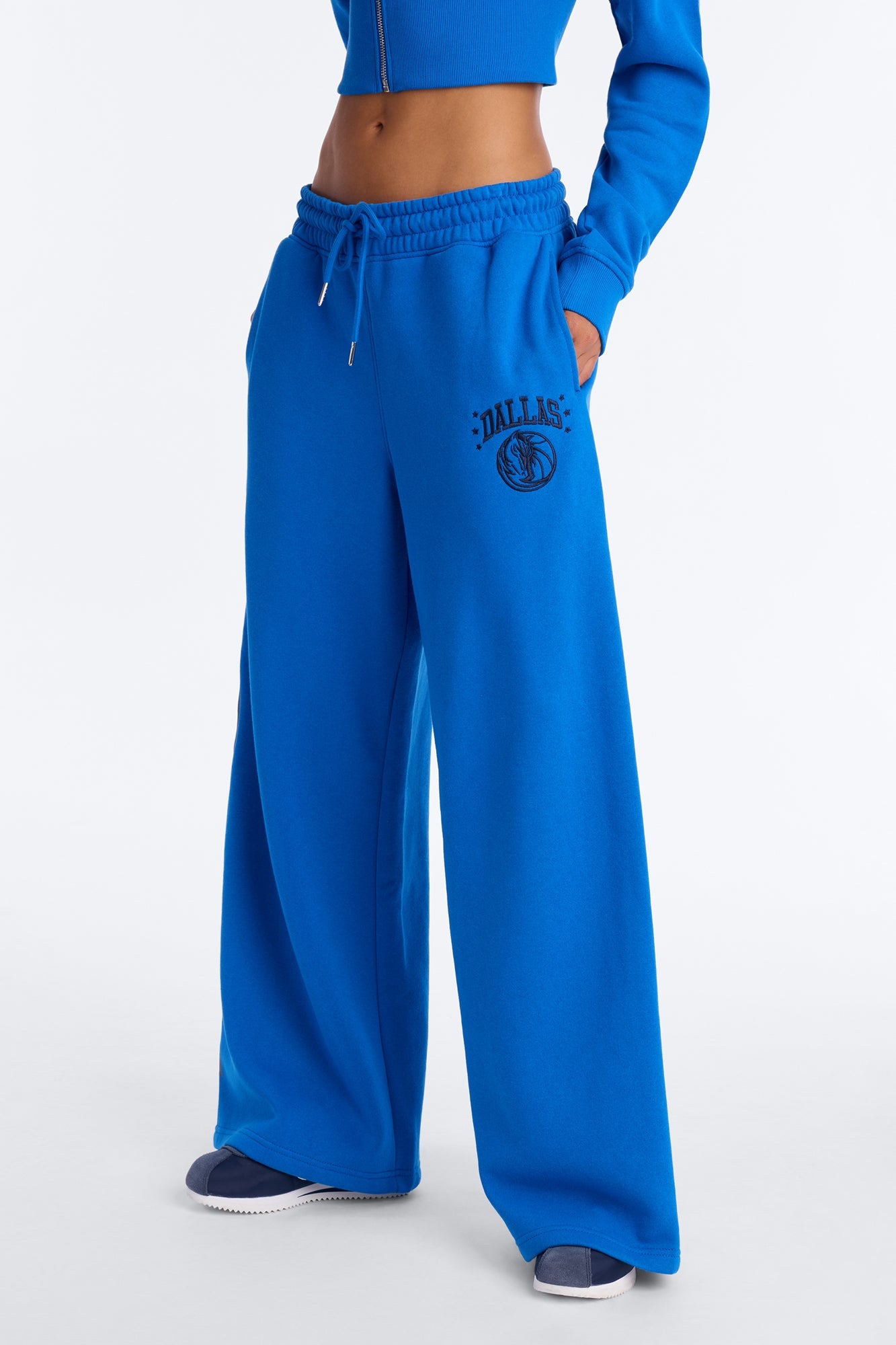 NBA Dallas Mavericks Fleece Wide Leg Pants - Blue