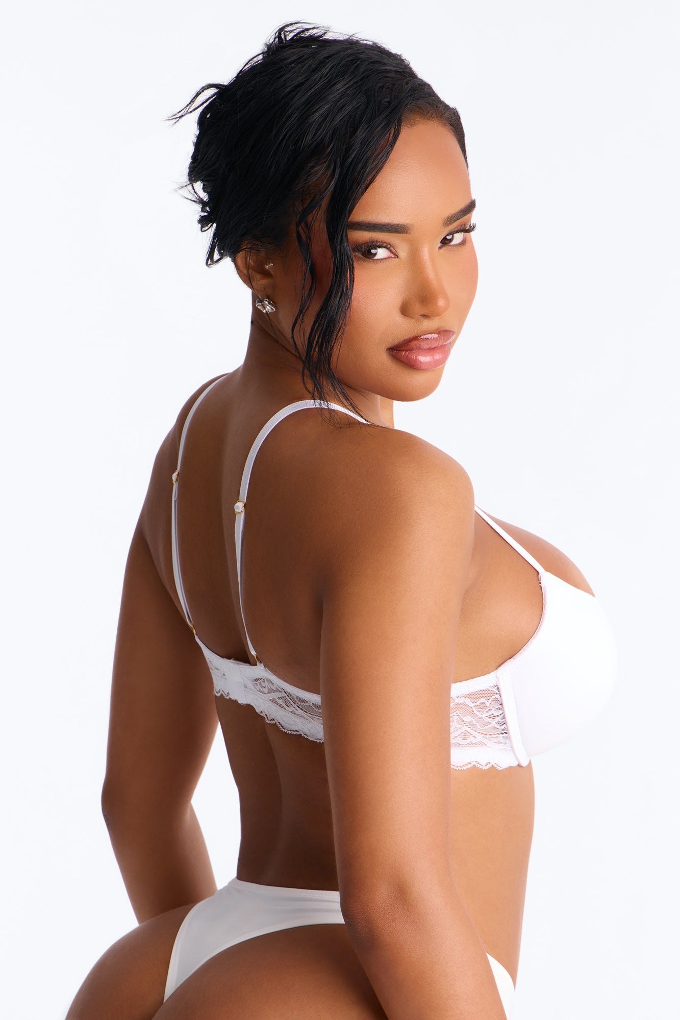 Uplift My Mood Push Up T Shirt Bra - White