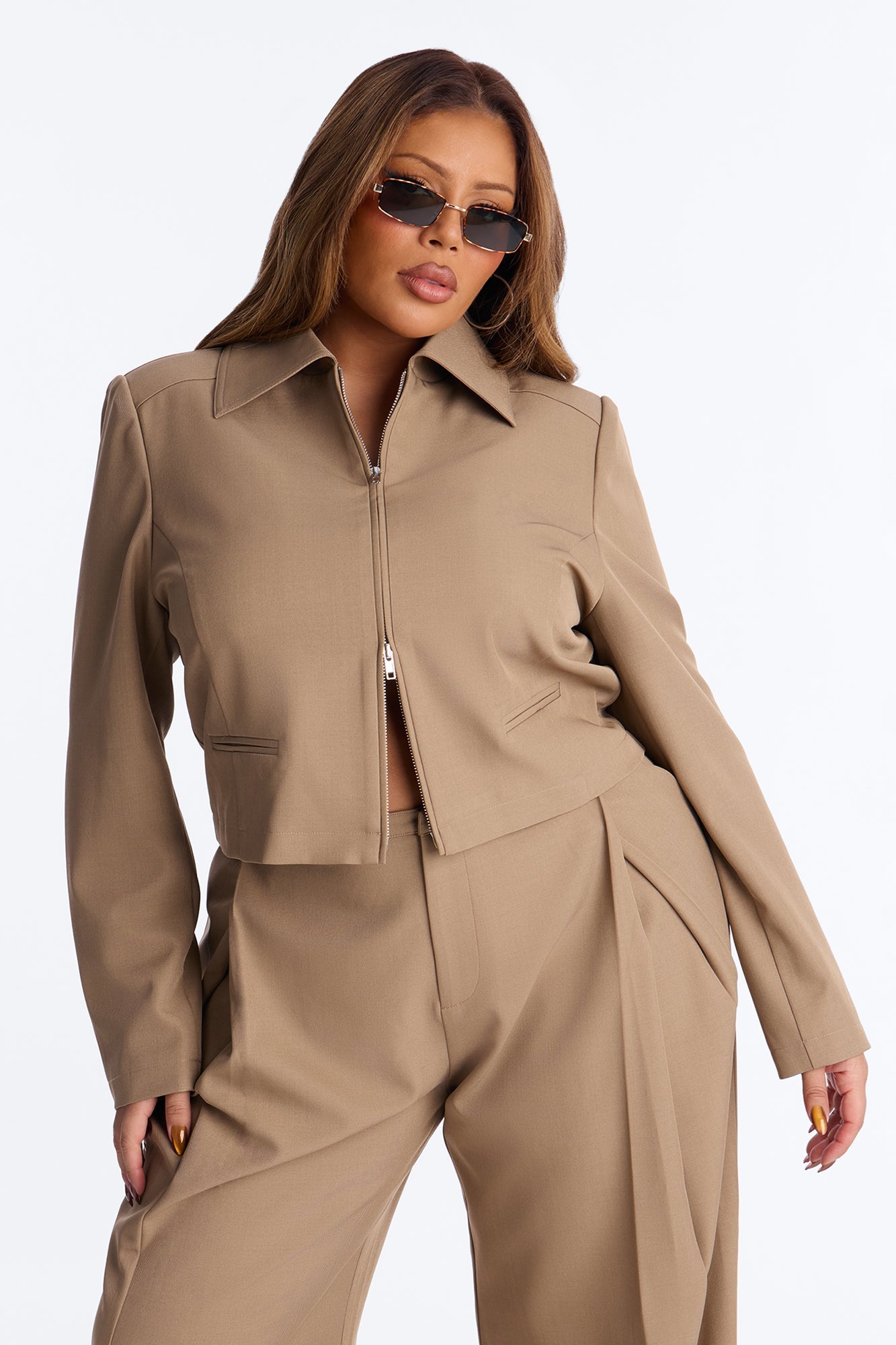 Claremont Double Zip Jacket - Camel