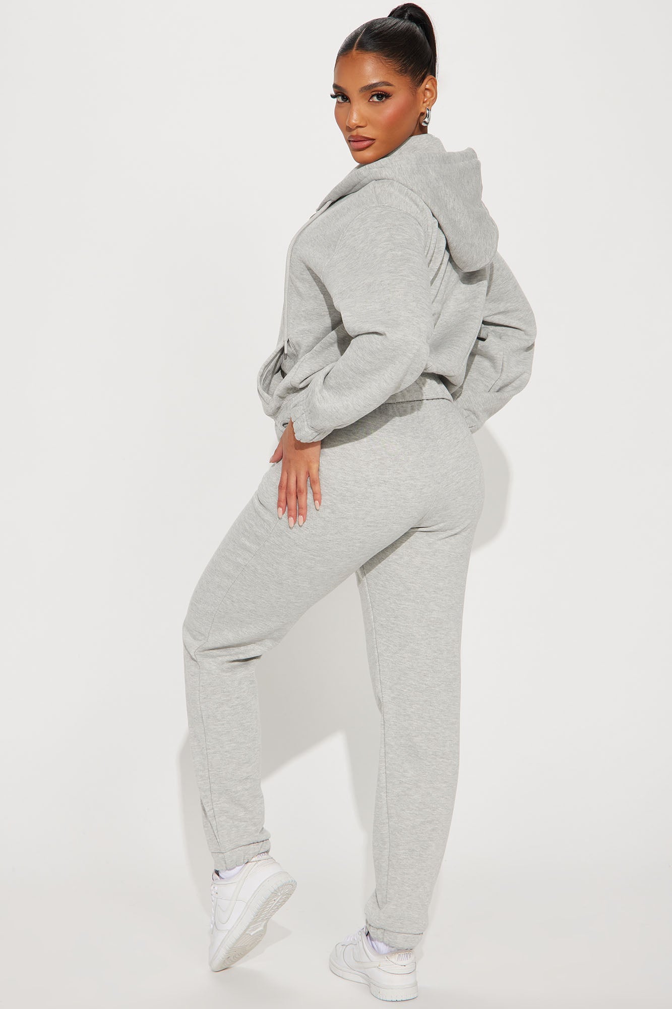 Endless Trips Fleece Jogger Set - Heather Grey