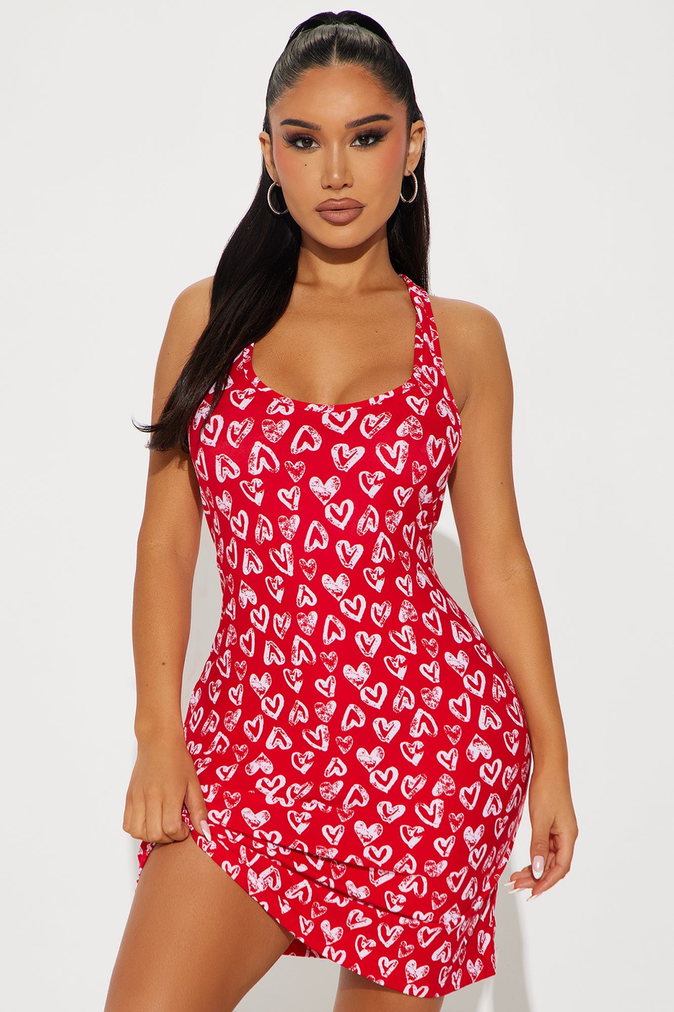 Love To Snooze PJ Sleep Dress - Red