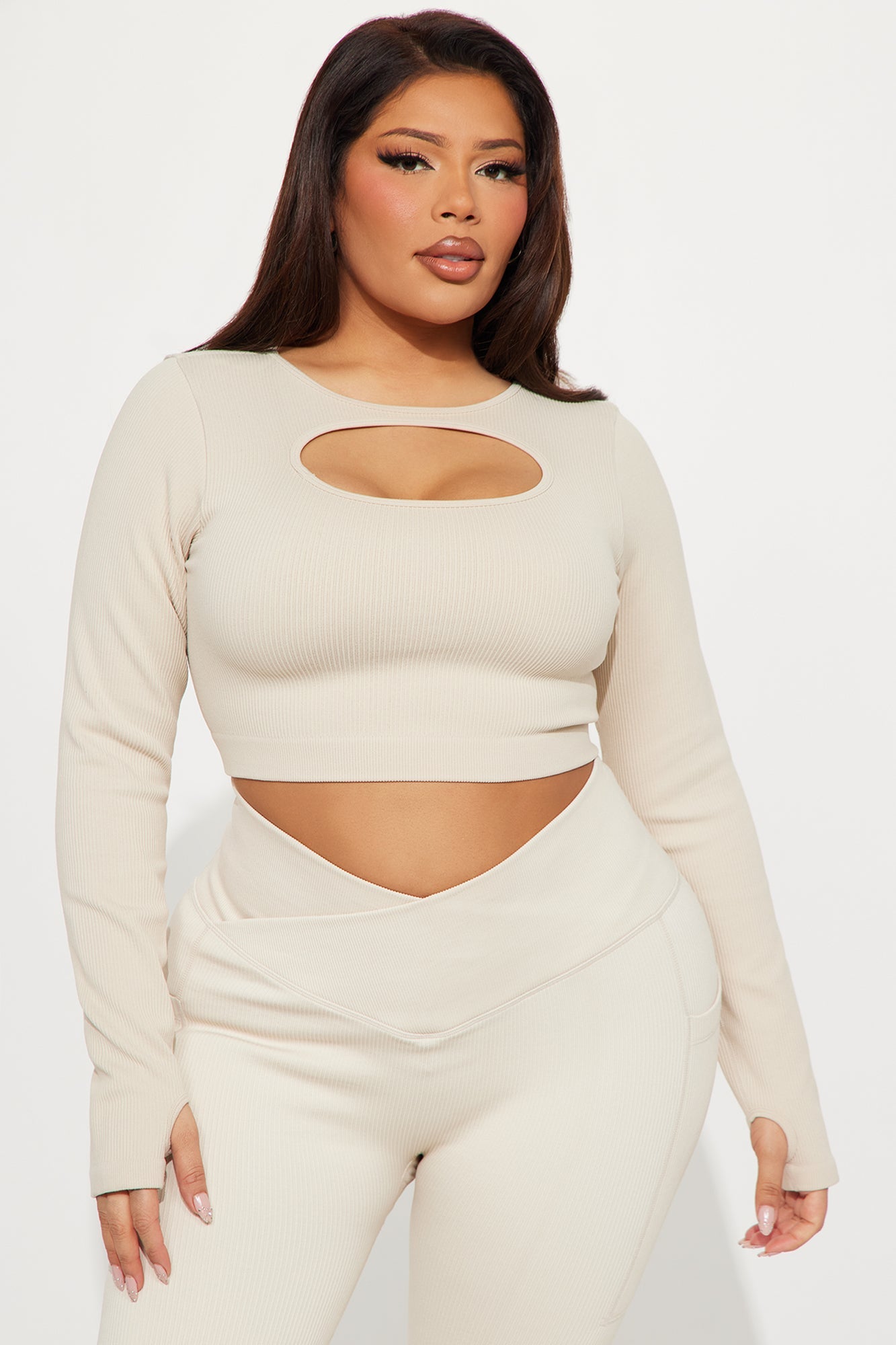 Resistance Effortless Seamless Active Top - Light Taupe