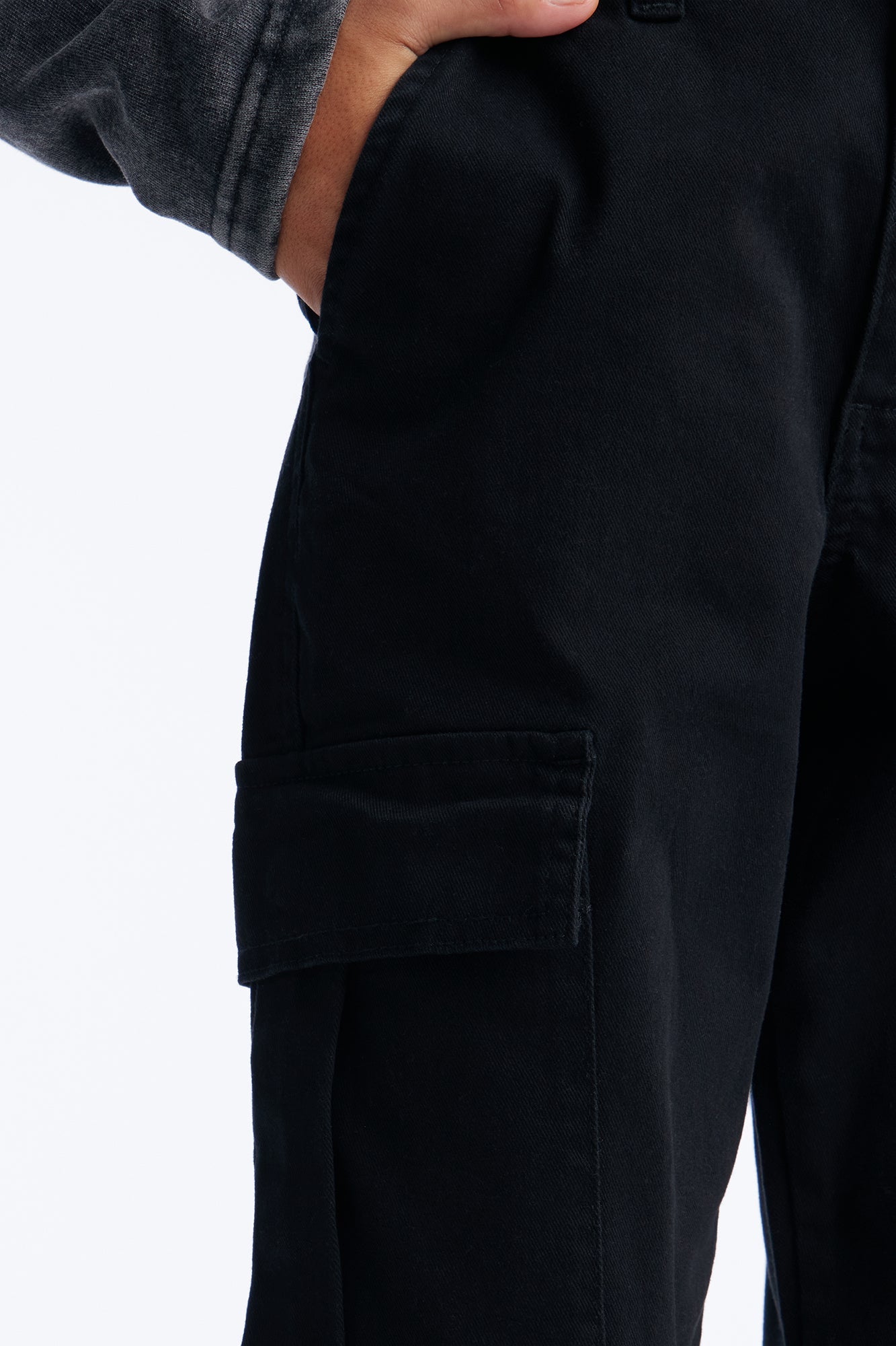 Mini Kyle Straight Cargo Pants - Black