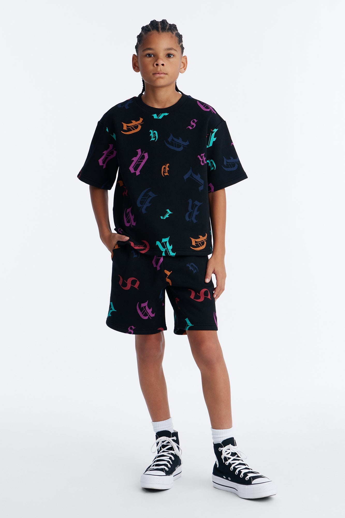Mini Tyson Letters Short Sleeve Tee - Black