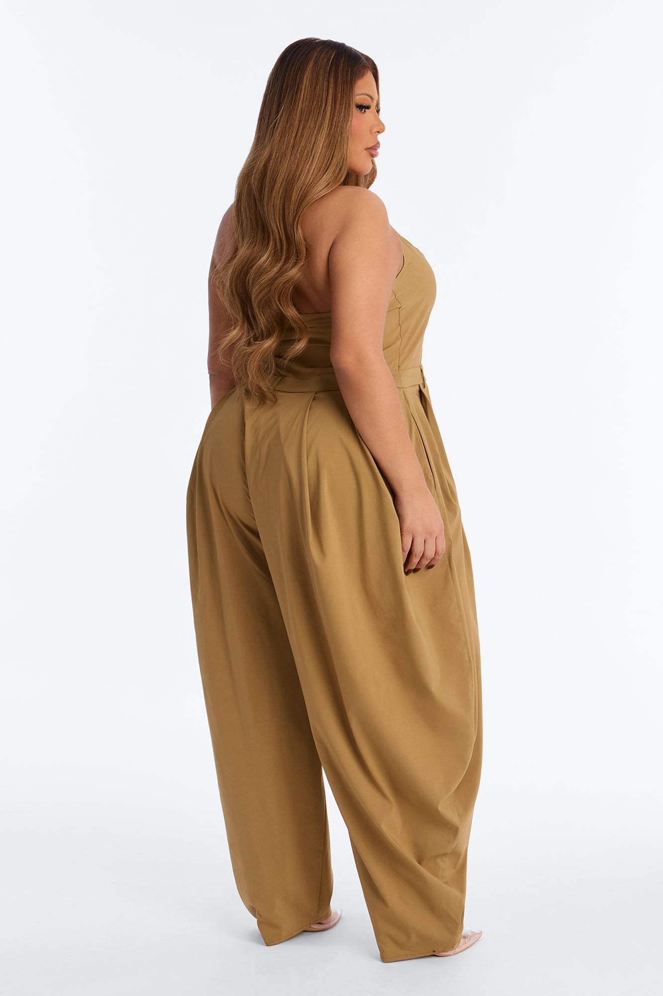 Alyssia Balloon Leg Jumpsuit - Taupe