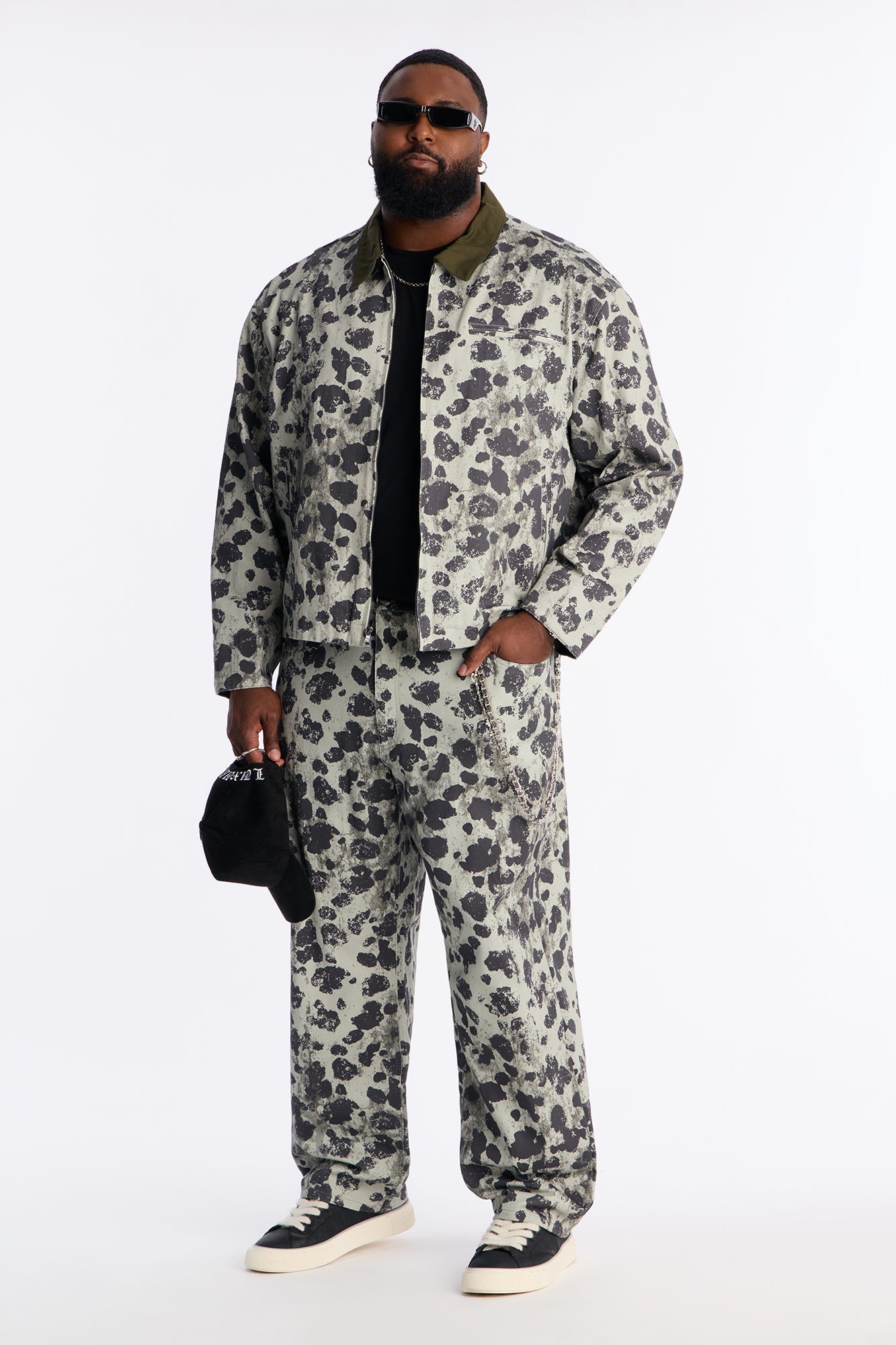 Relaxed Straight Grow Through It Cheetah Pant - Green/combo