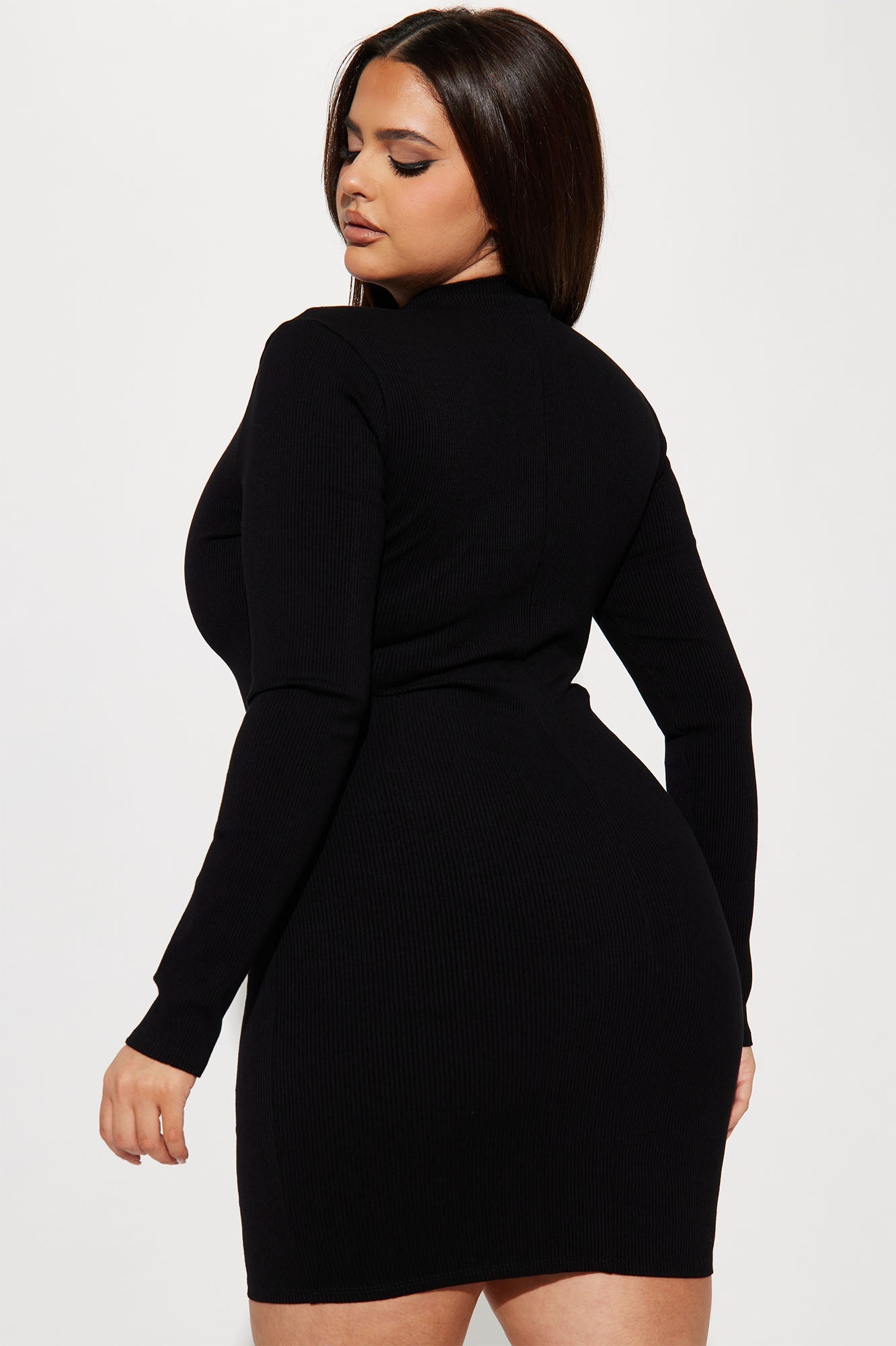 Brooklyn Snatched Mini Dress - Black