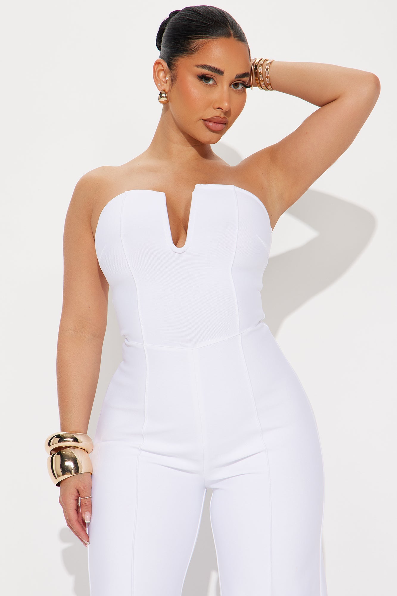 Someone To You Bandage Jumpsuit - White