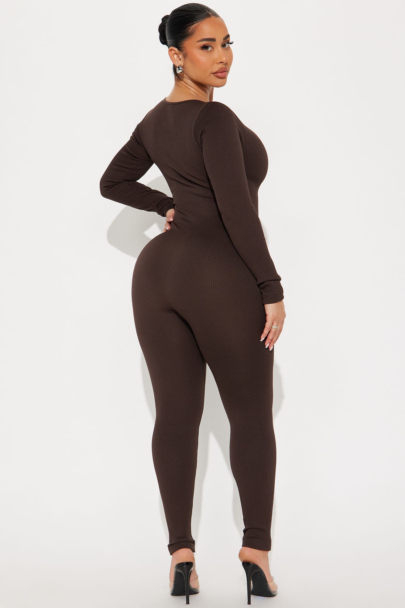 Giada Seamless Jumpsuit - Chocolate