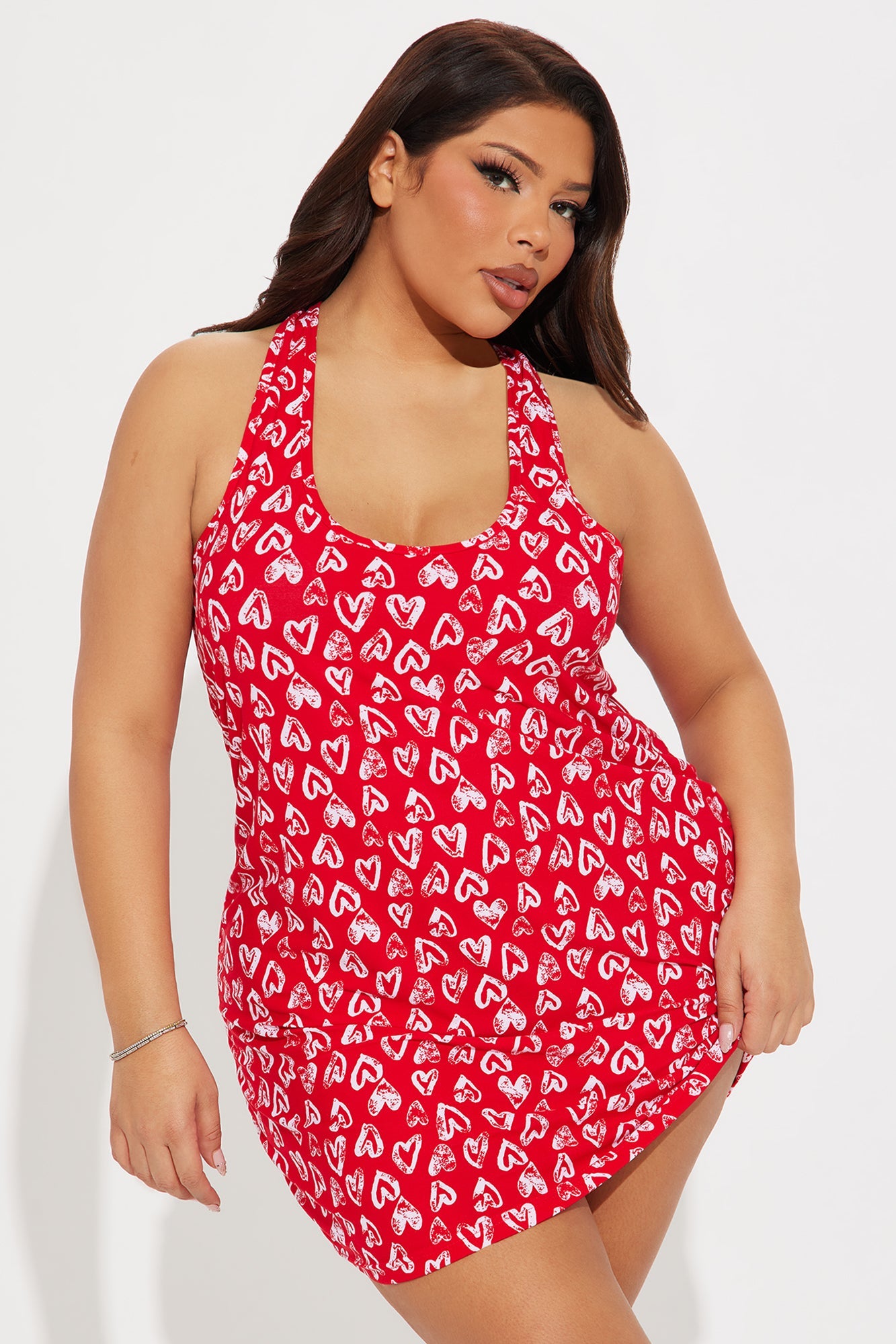 Love To Snooze PJ Sleep Dress - Red