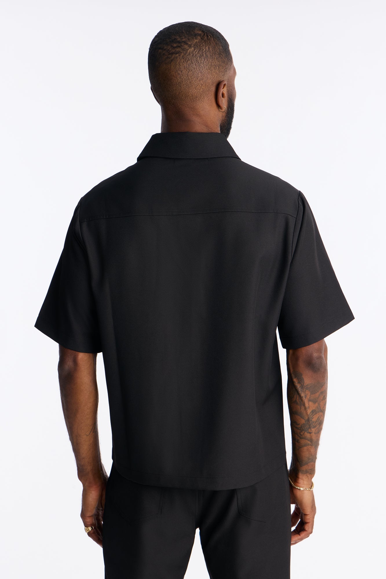 Genesis Origin Embellished Button Up Shirt - Black