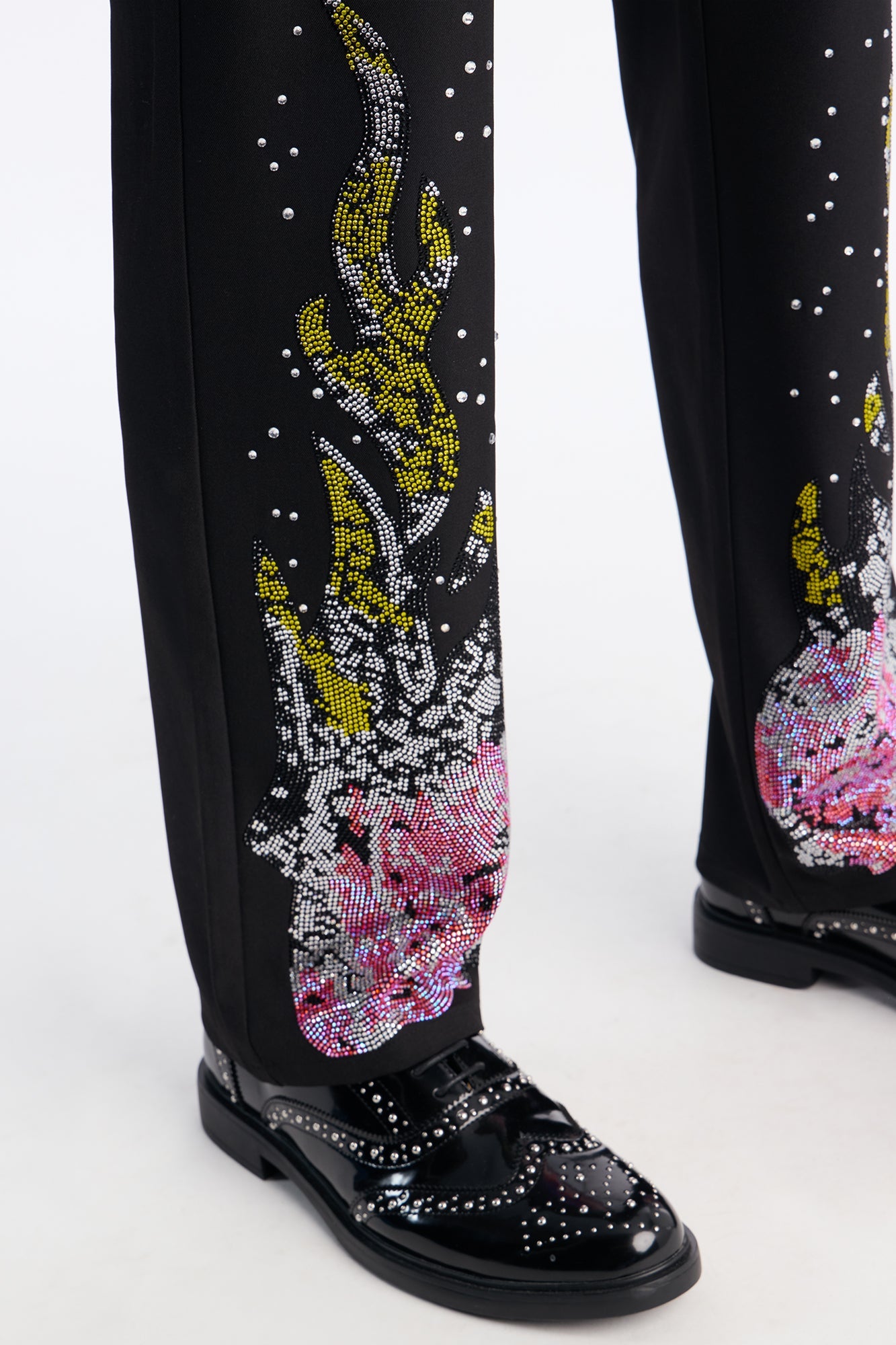 Straight Genesis Origin Embellished Trouser - Black