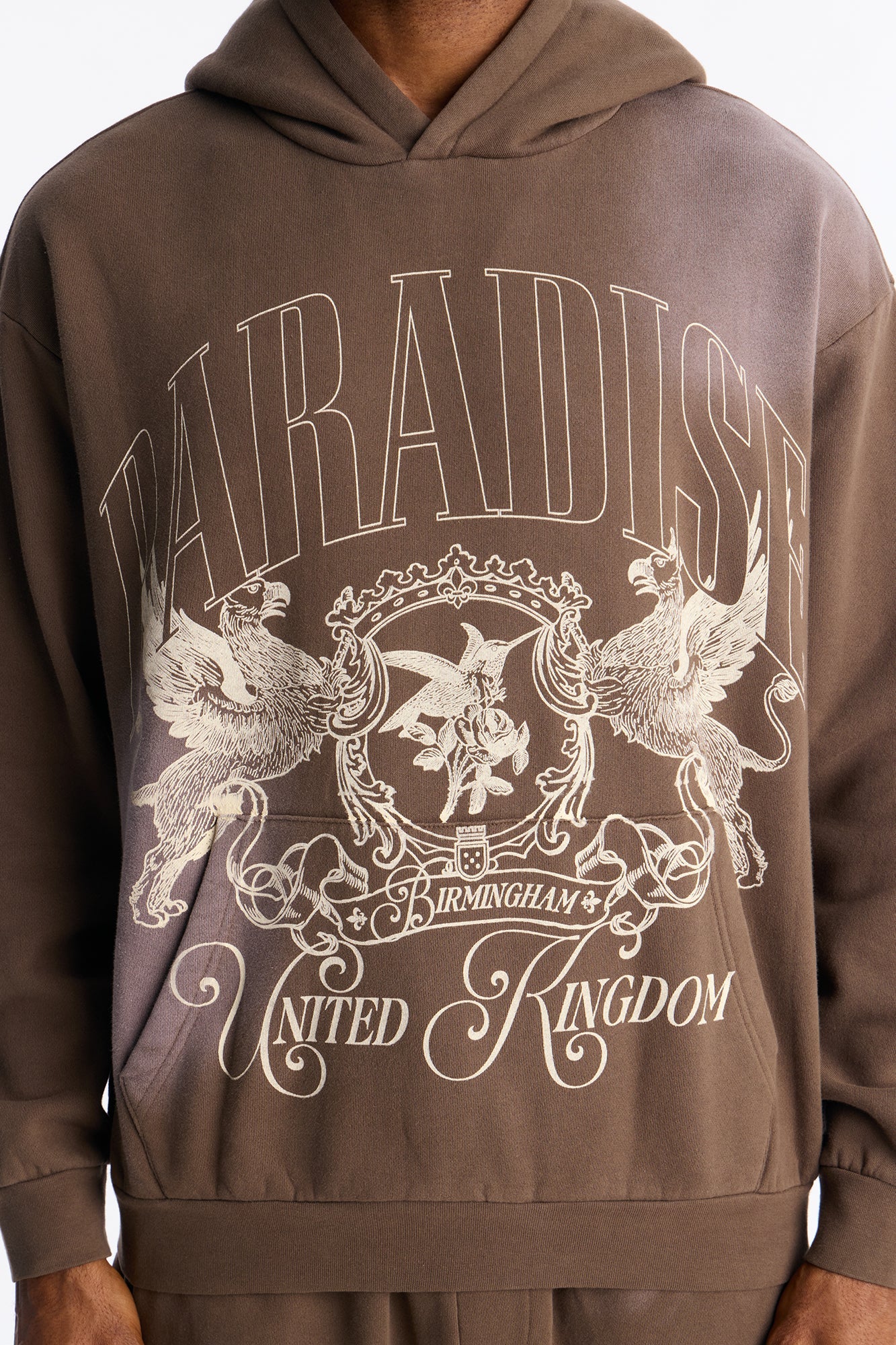 Paradise United Kingdom Washed Hoodie - Brown